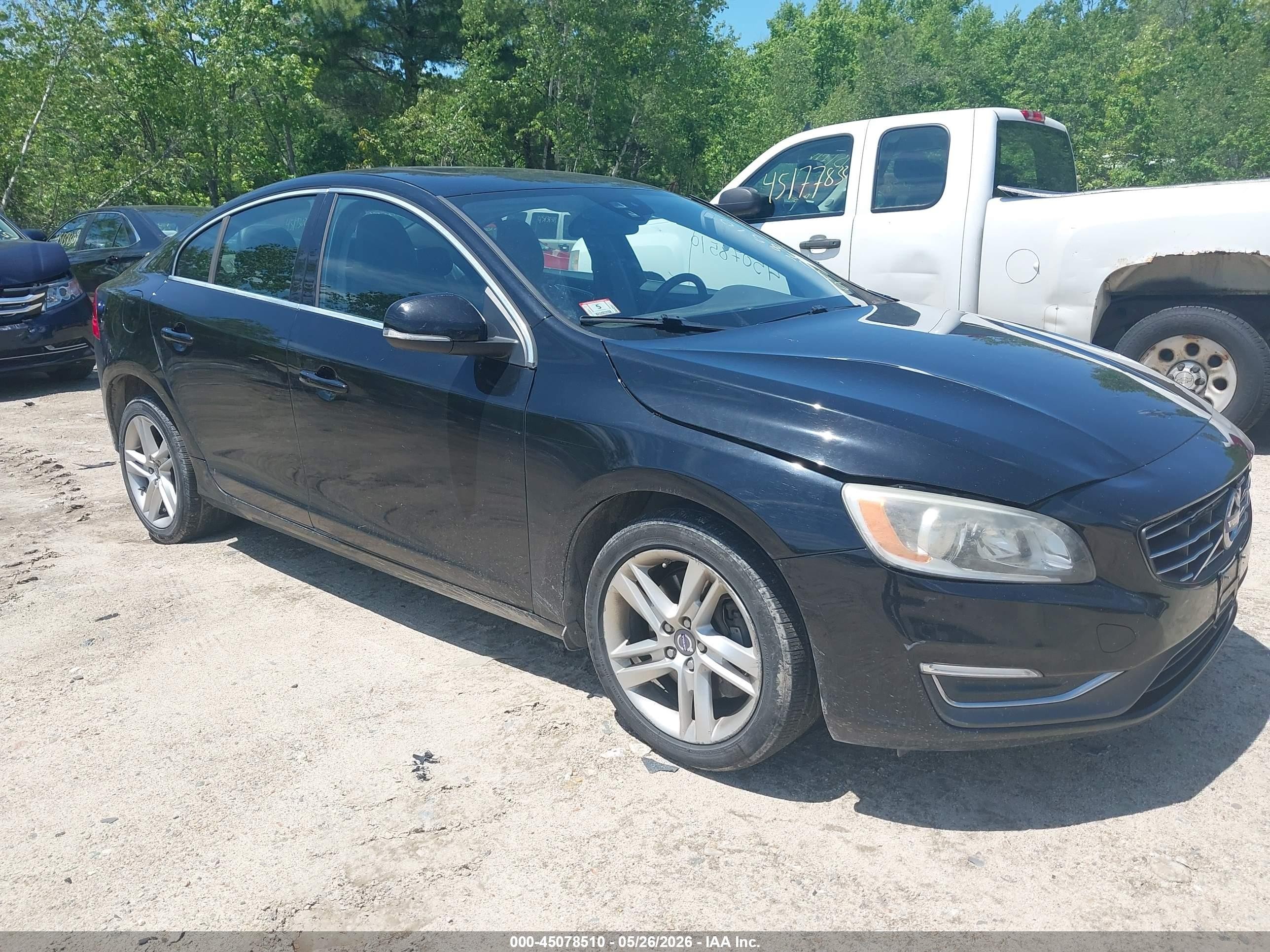 2015 Volvo S60 T5 Premier Plus Черный vin: YV1612TC8F2307383