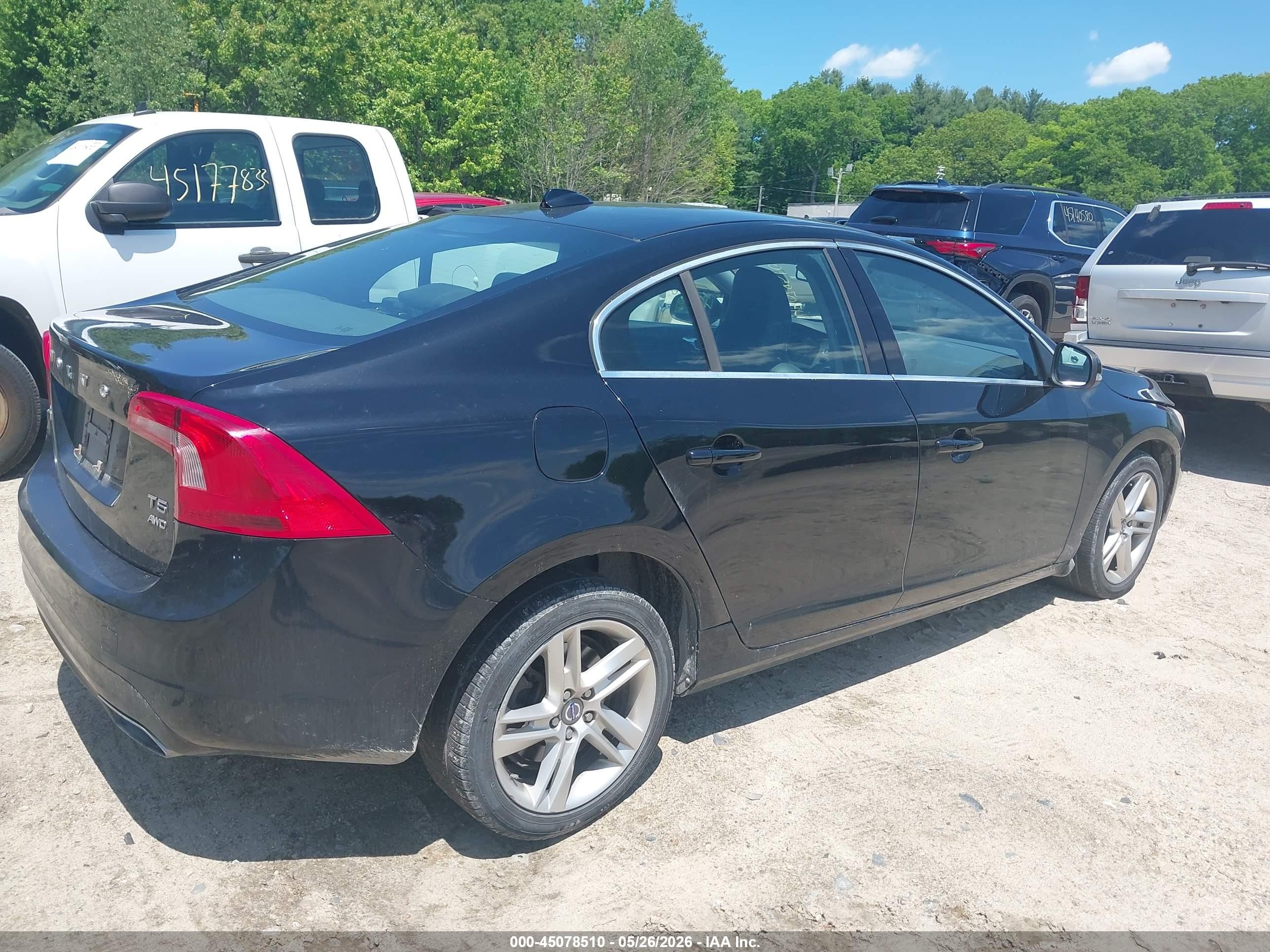 2015 Volvo S60 T5 Premier Plus Black vin: YV1612TC8F2307383