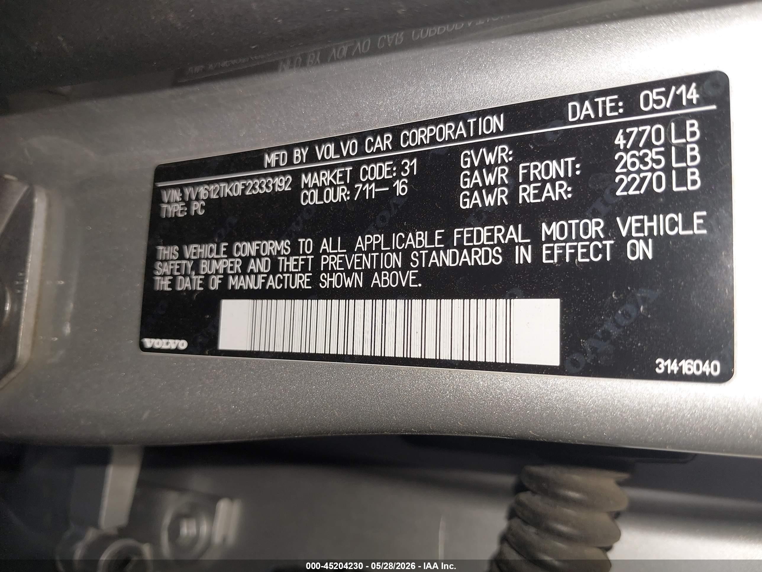 2015 Volvo S60 T5 Premier Silver vin: YV1612TK0F2333192
