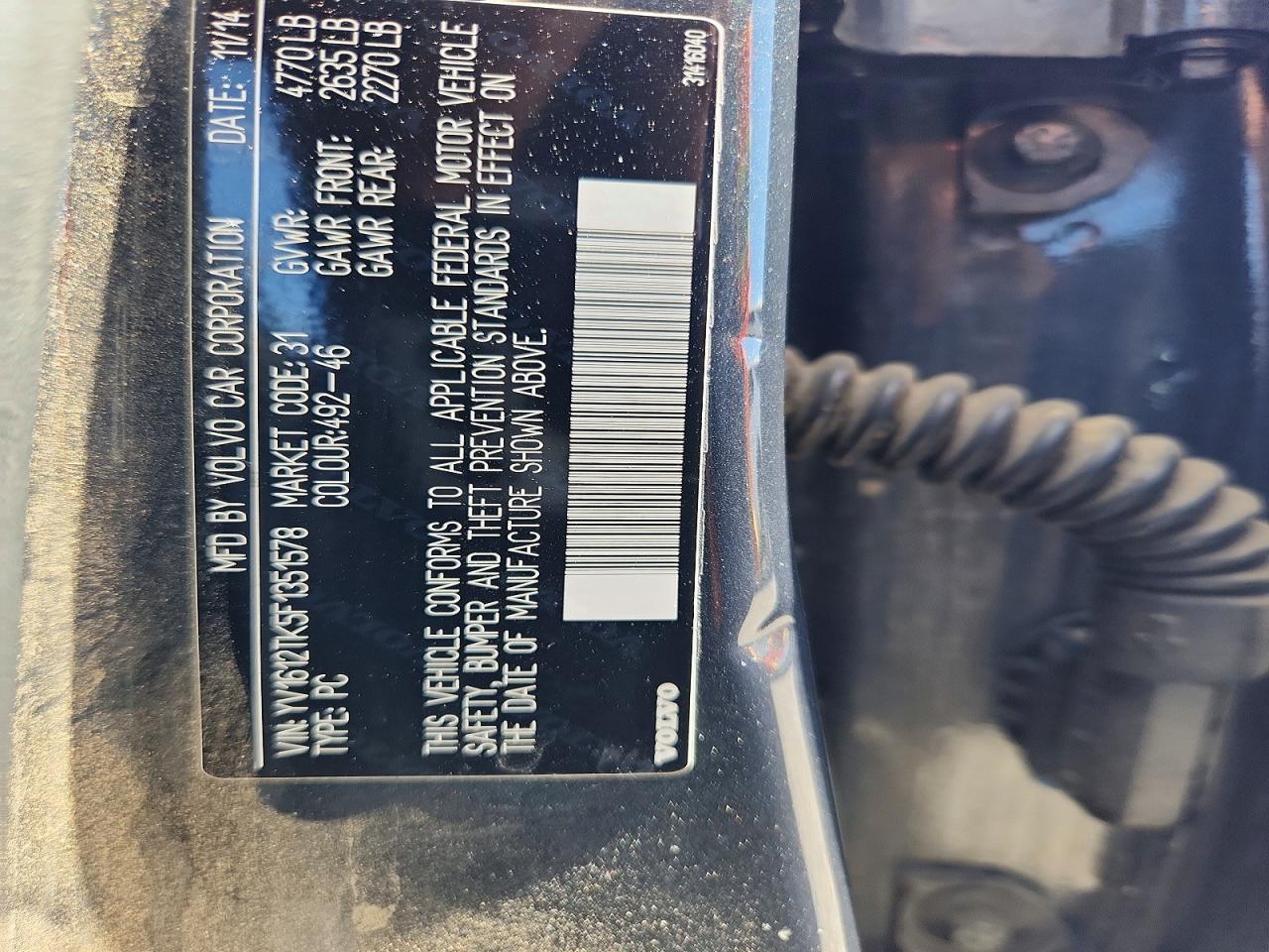2015 Volvo S60 Premier Charcoal vin: YV1612TK5F1351578