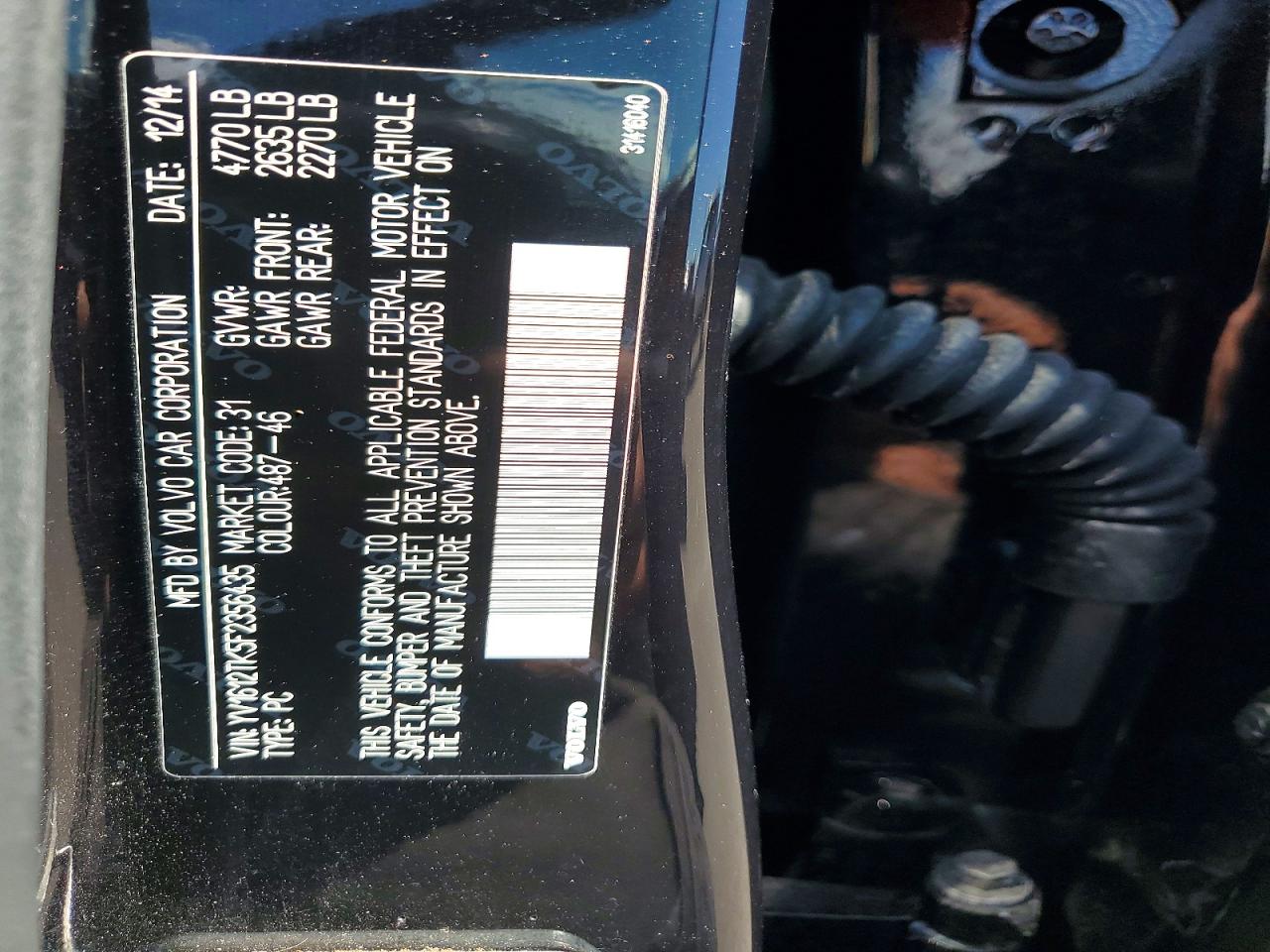 2015 Volvo S60 Premier Черный vin: YV1612TK5F2356435