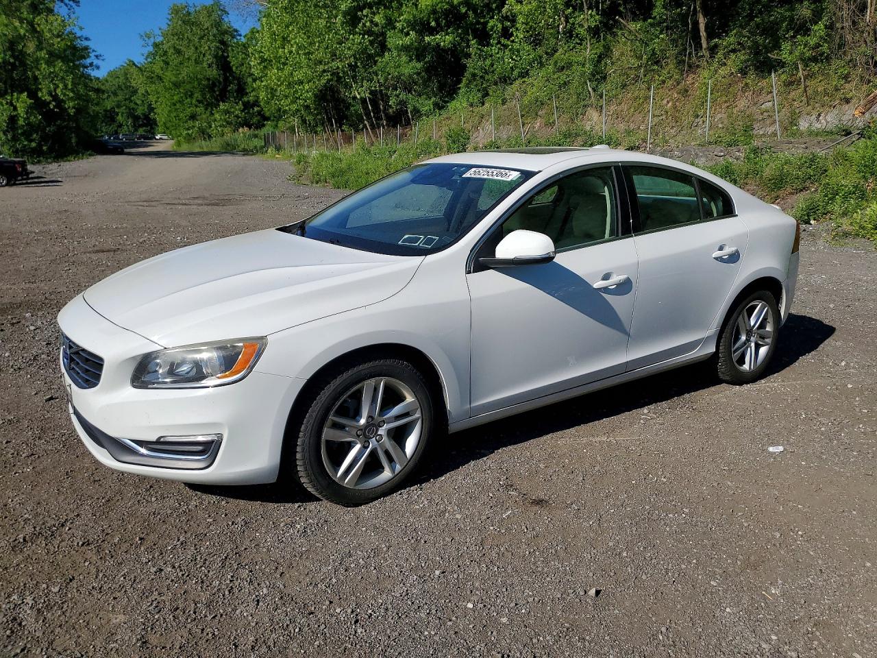 2015 Volvo S60 Premier White vin: YV1612TK7F2335022