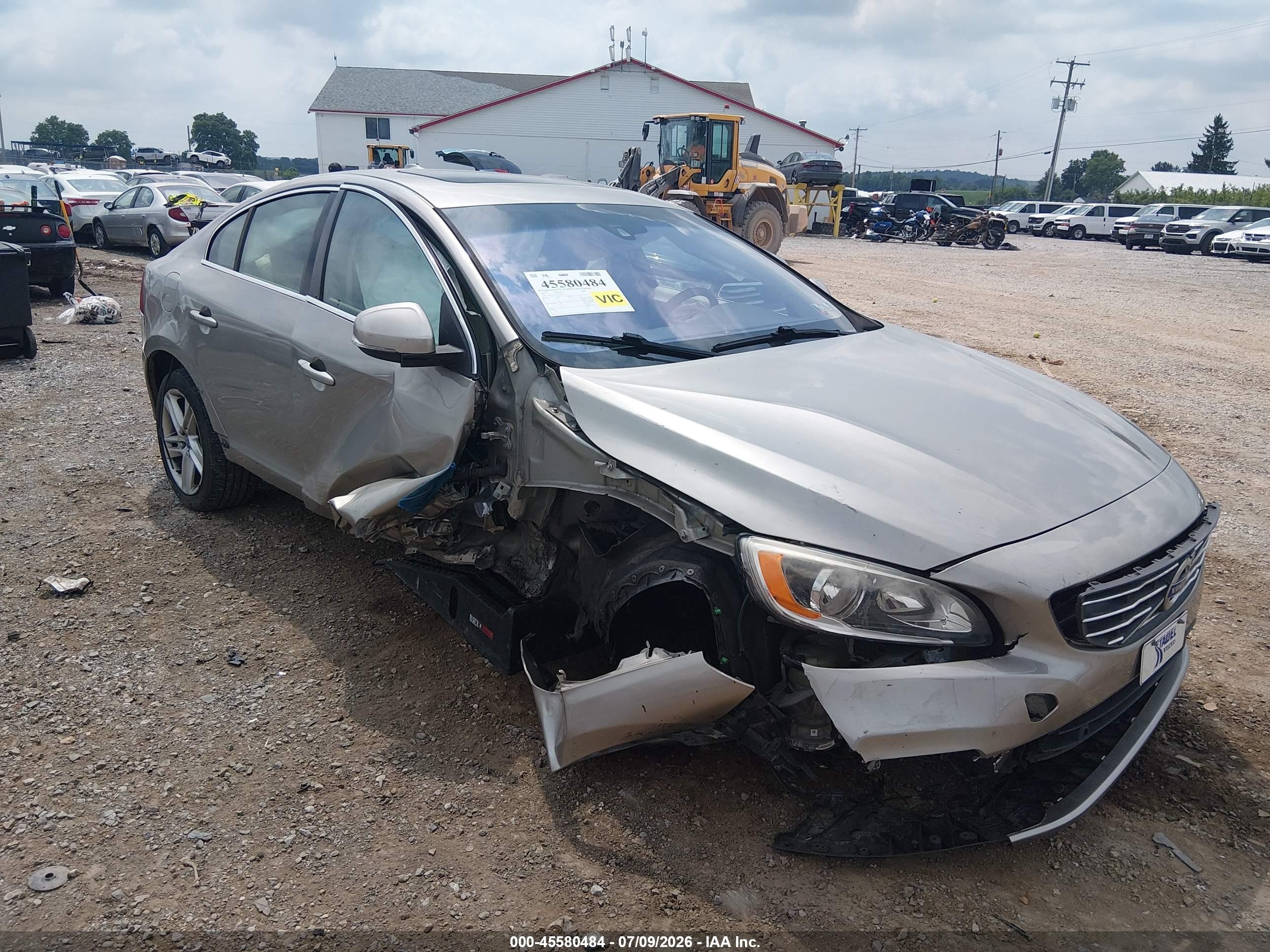 2015 Volvo S60 T5 Premier Silver vin: YV1612TK9F1357173