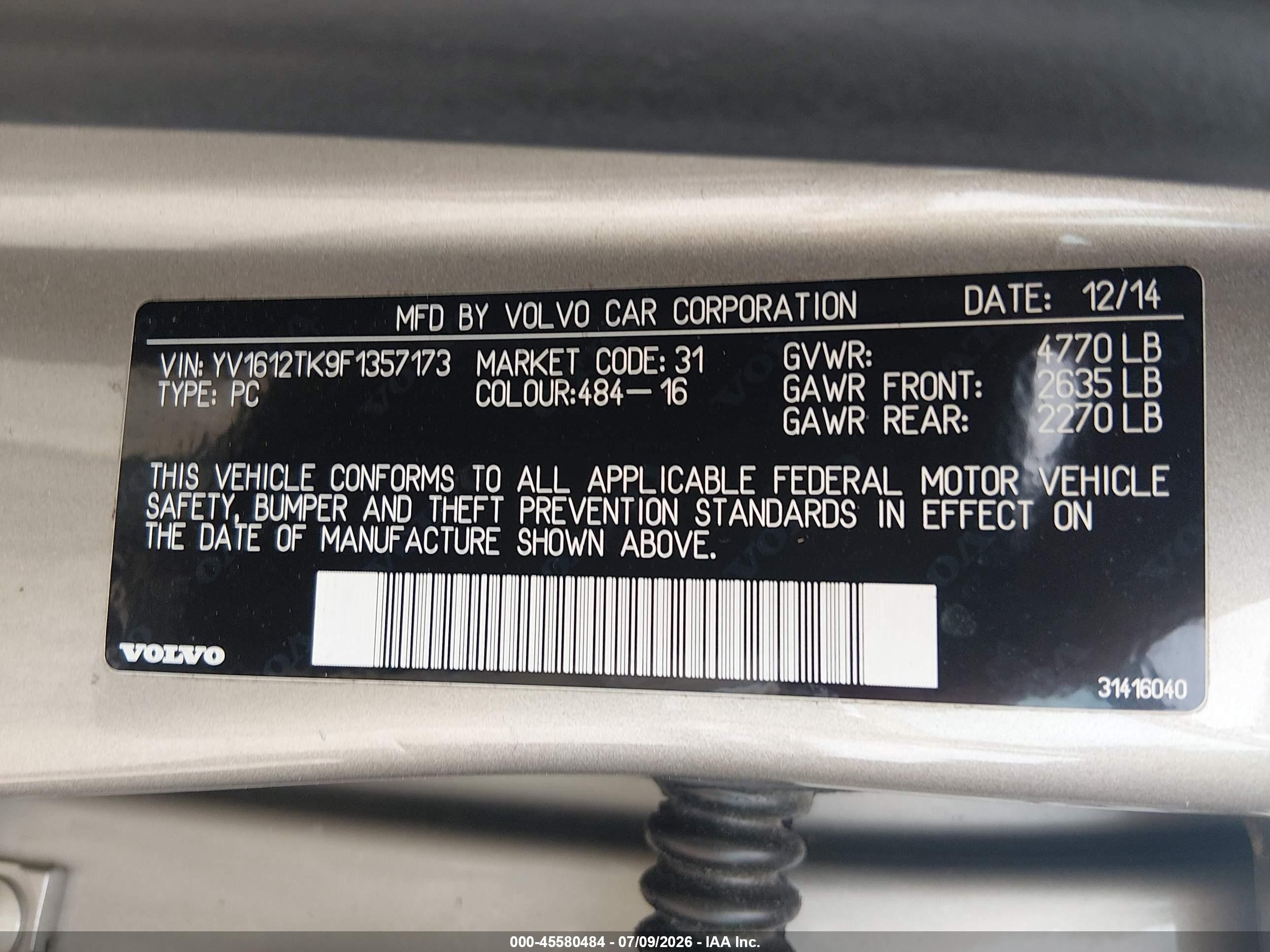 2015 Volvo S60 T5 Premier Silver vin: YV1612TK9F1357173