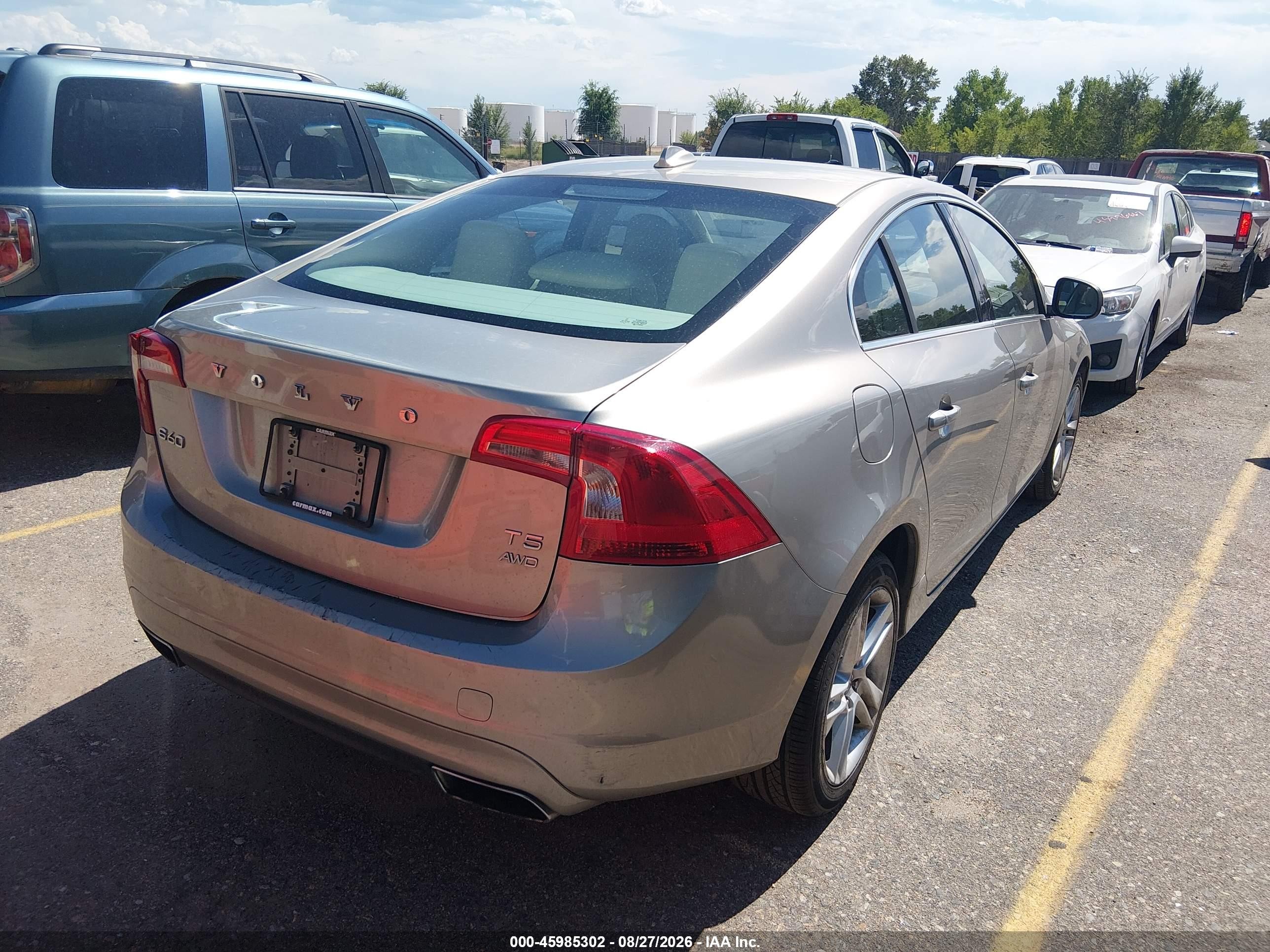 2015 Volvo S60 T5 Premier Серый vin: YV1612TKXF1335389