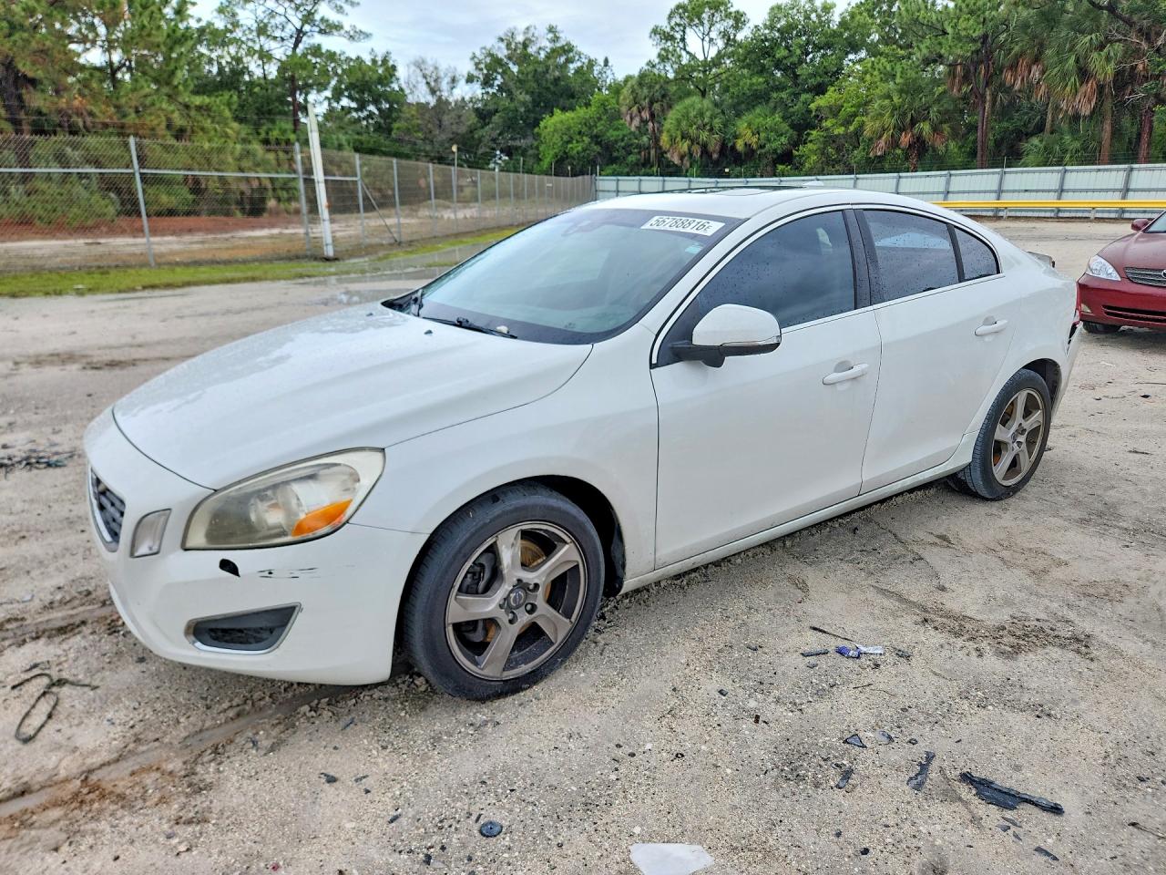 2012 Volvo S60 T5 White vin: YV1622FS0C2035486