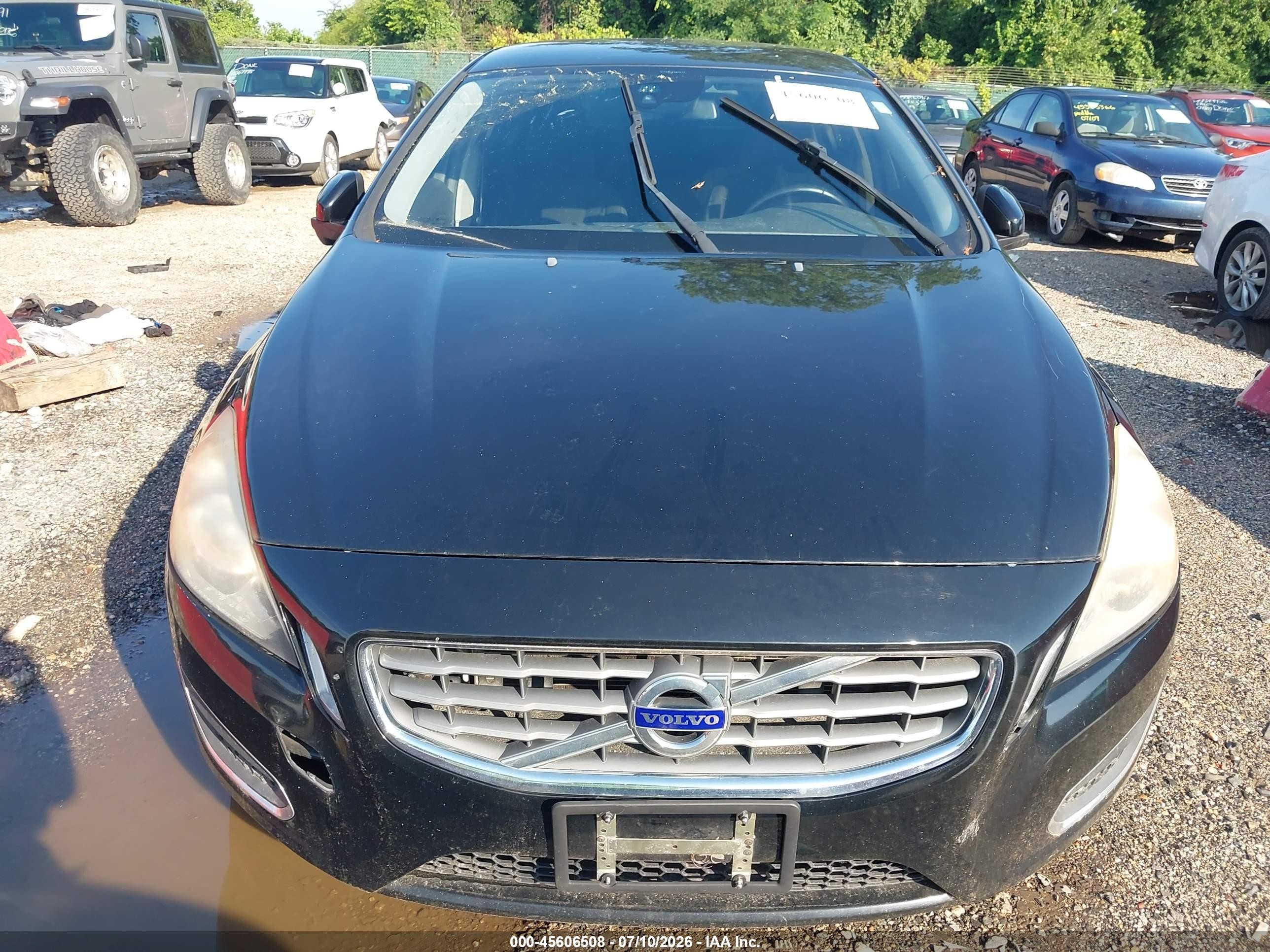 2012 Volvo S60 T5 Black vin: YV1622FS0C2101454