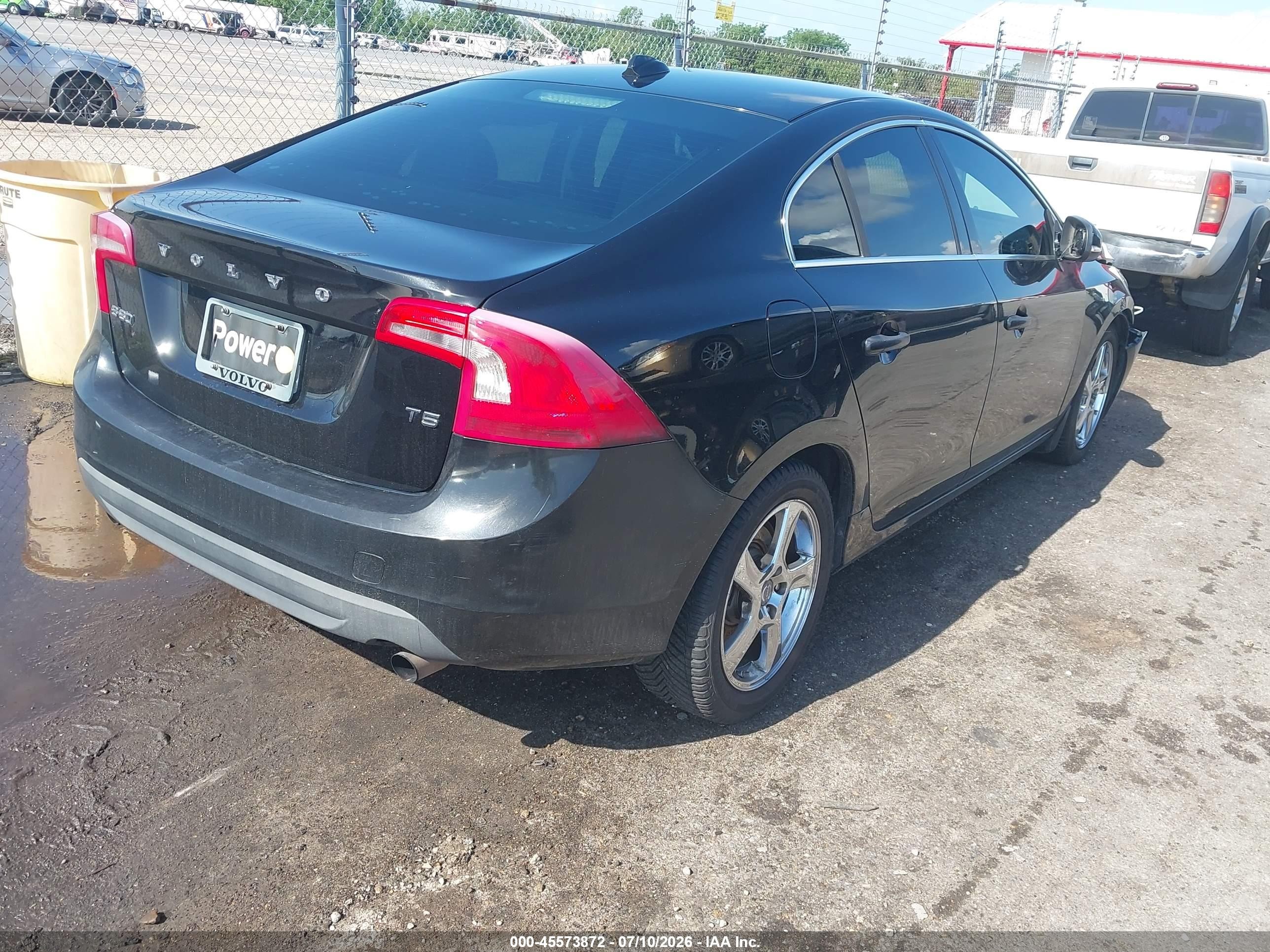2012 Volvo S60 T5 Black vin: YV1622FS0C2117444