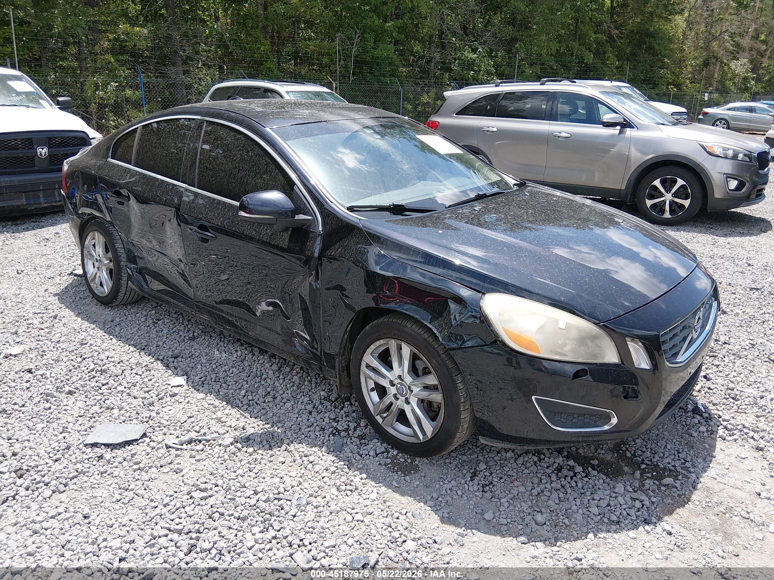 2012 Volvo S60 T5 Black vin: YV1622FS1C2109174