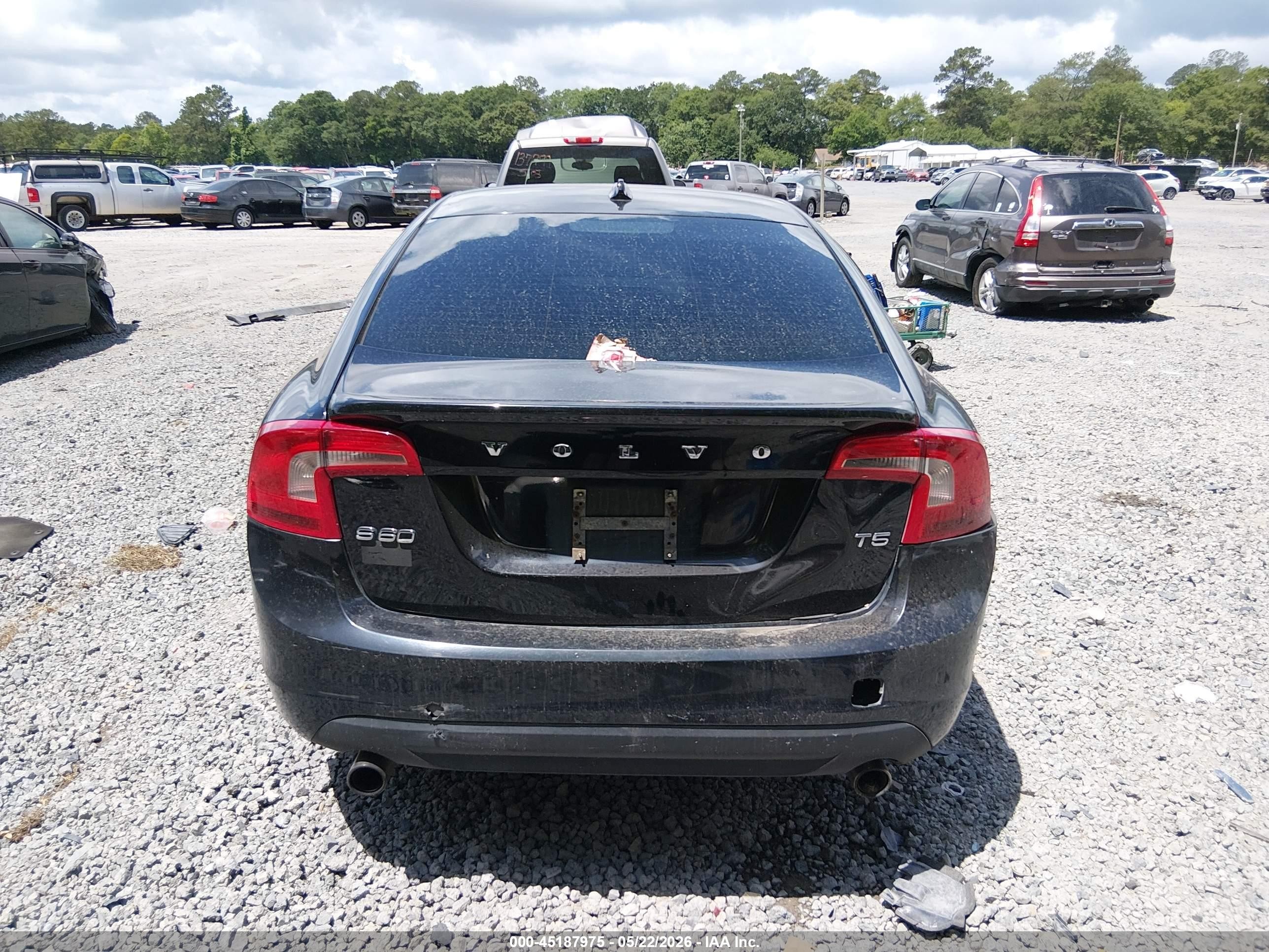 2012 Volvo S60 T5 Black vin: YV1622FS1C2109174