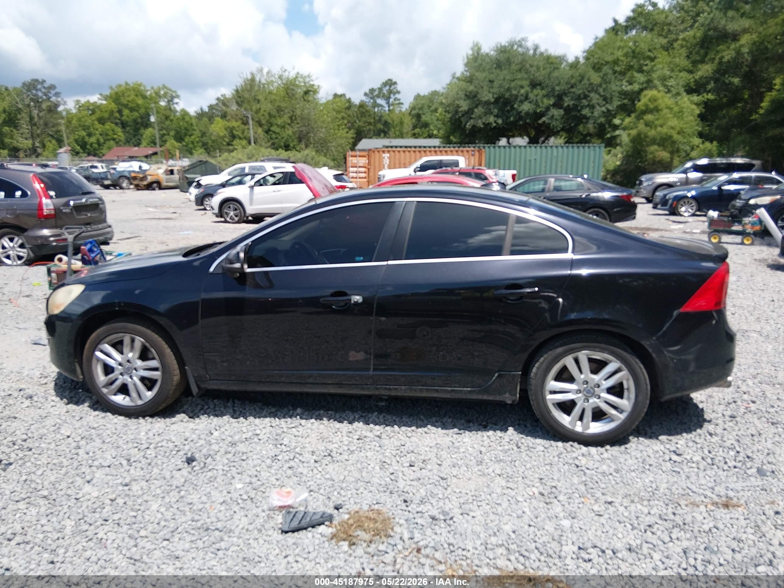 2012 Volvo S60 T5 Black vin: YV1622FS1C2109174