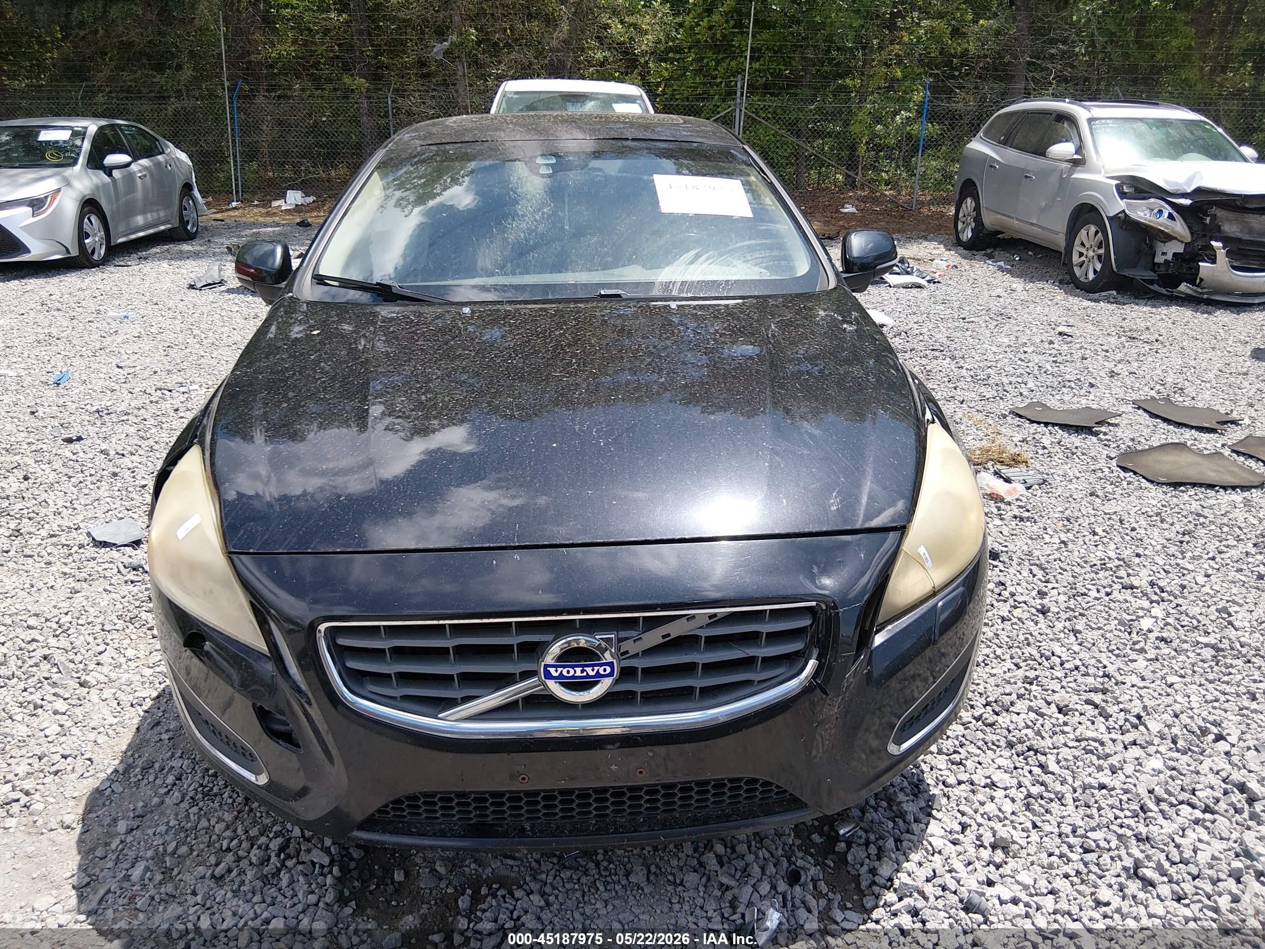 2012 Volvo S60 T5 Black vin: YV1622FS1C2109174