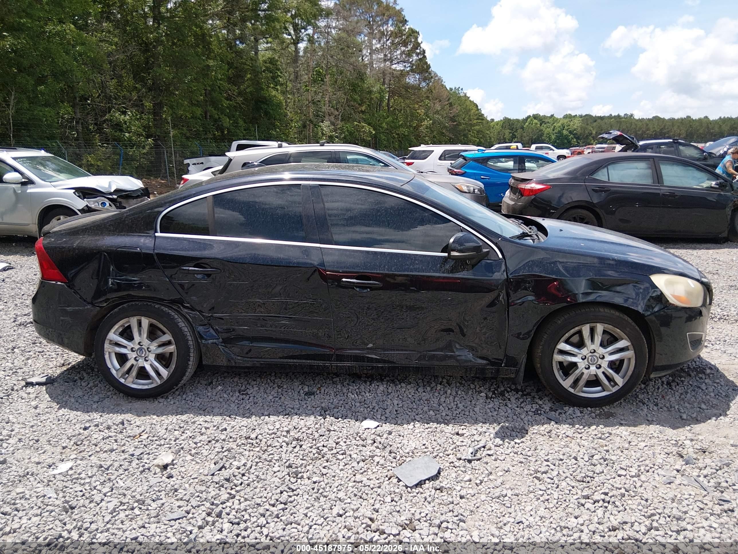 2012 Volvo S60 T5 Black vin: YV1622FS1C2109174