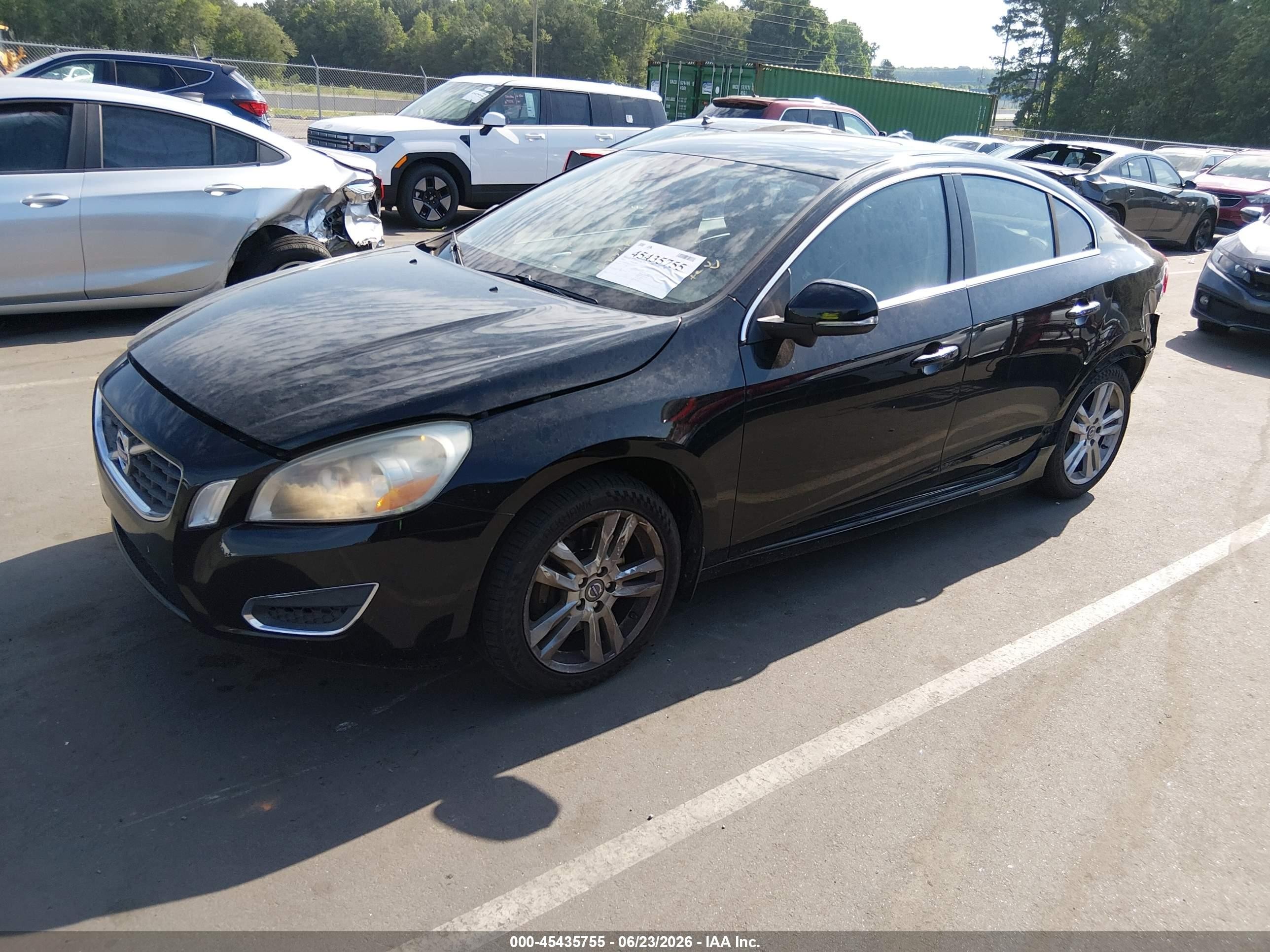 2012 Volvo S60 T5/t5 W/moonroof Black vin: YV1622FS1C2115377