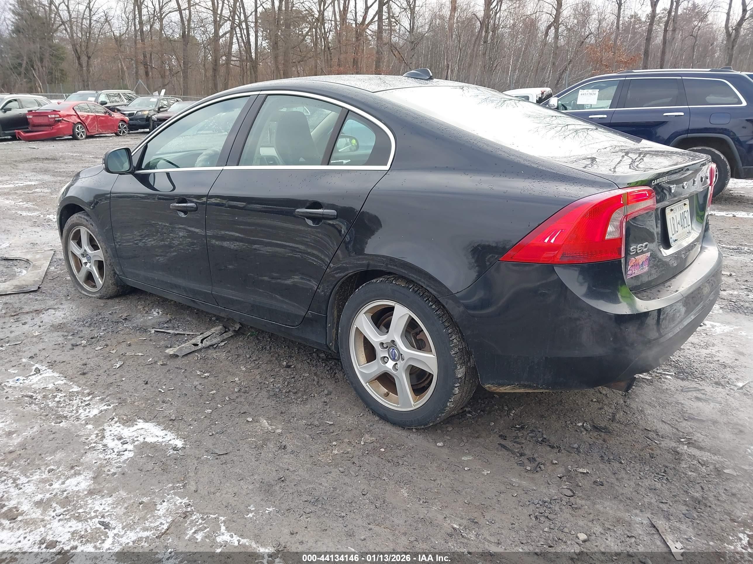 2012 Volvo S60 T5 Black vin: YV1622FS1C2139453