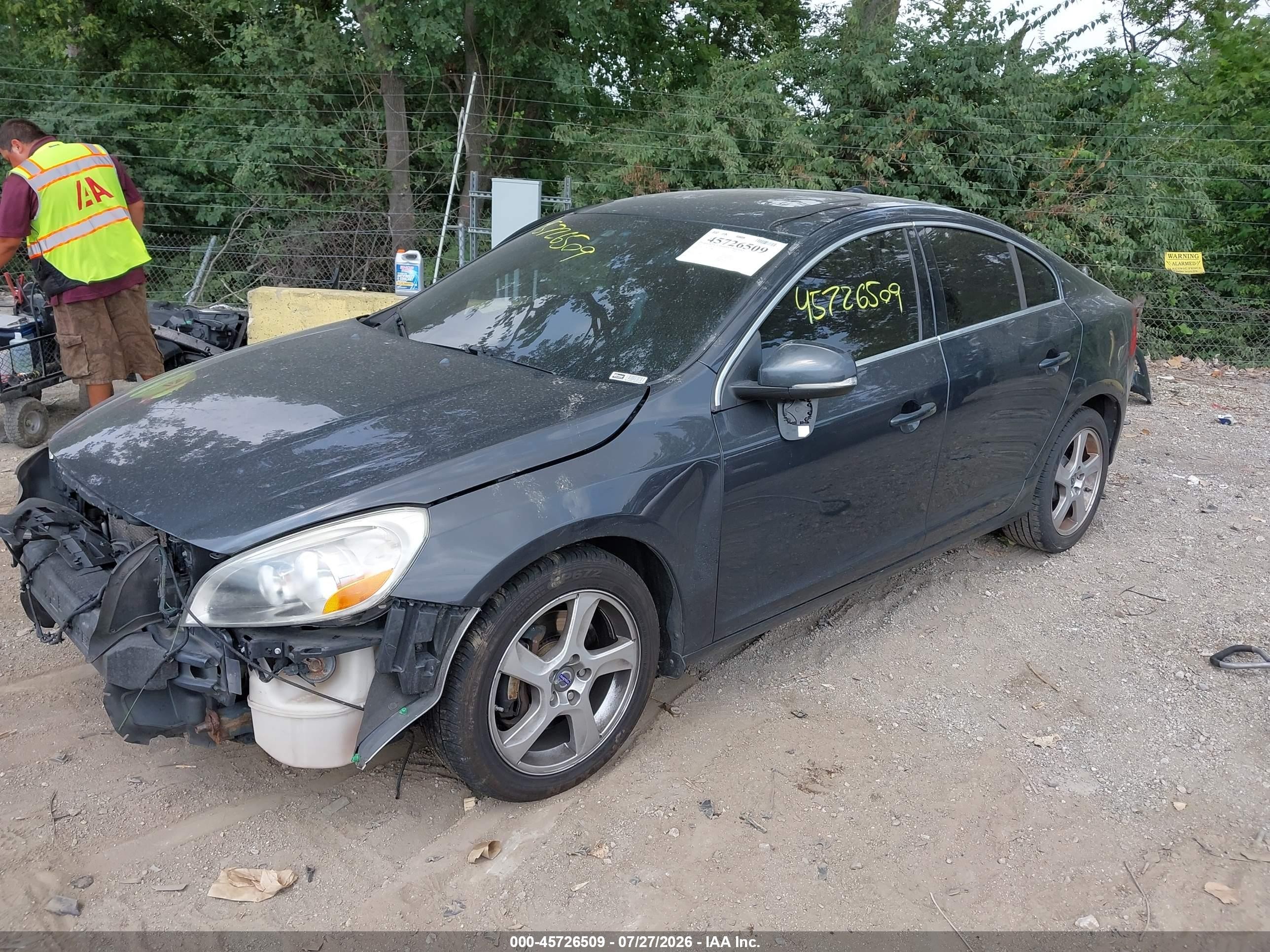 2012 Volvo S60 T5/t5 W/moonroof Gray vin: YV1622FS4C2140807