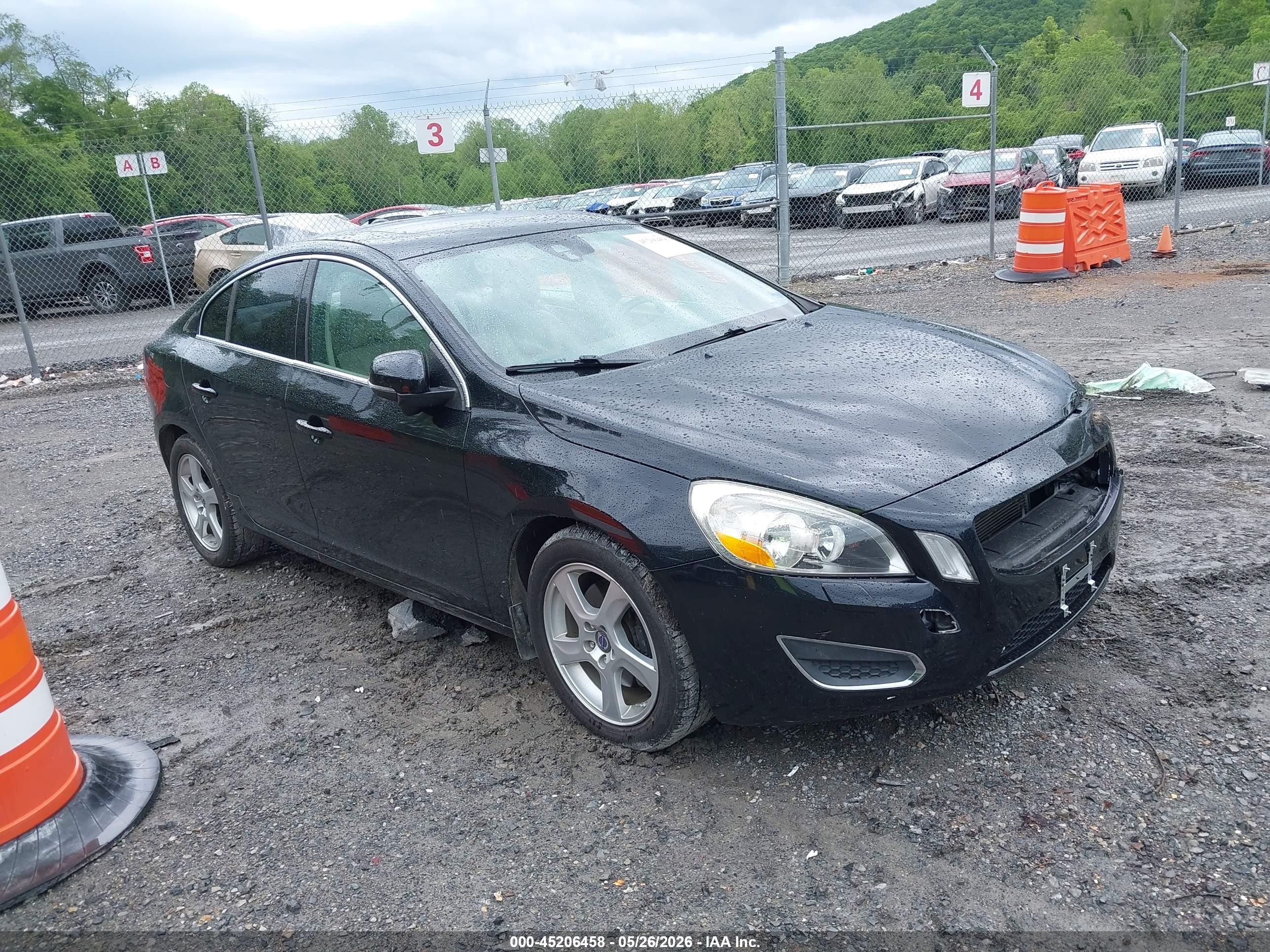 2012 Volvo S60 T5 Black vin: YV1622FS5C2123823