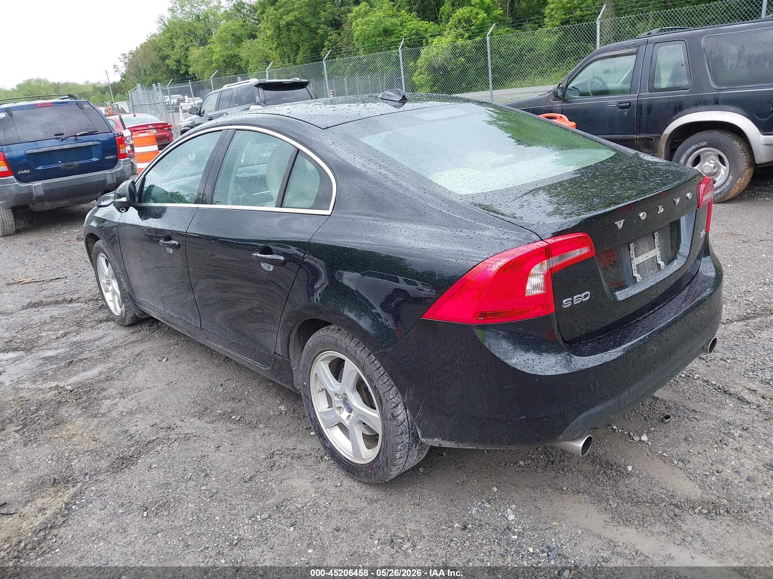 2012 Volvo S60 T5 Black vin: YV1622FS5C2123823