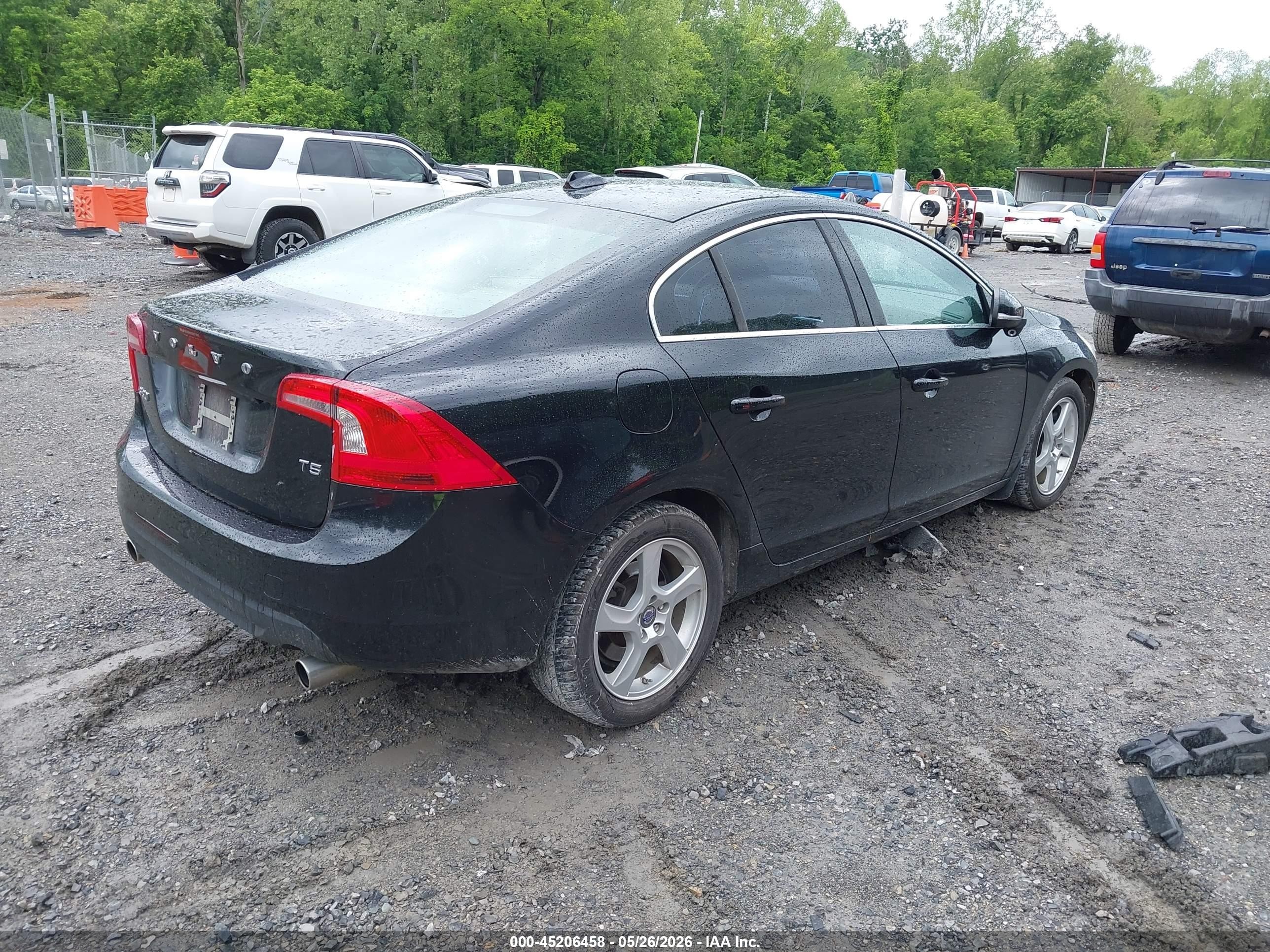 2012 Volvo S60 T5 Black vin: YV1622FS5C2123823