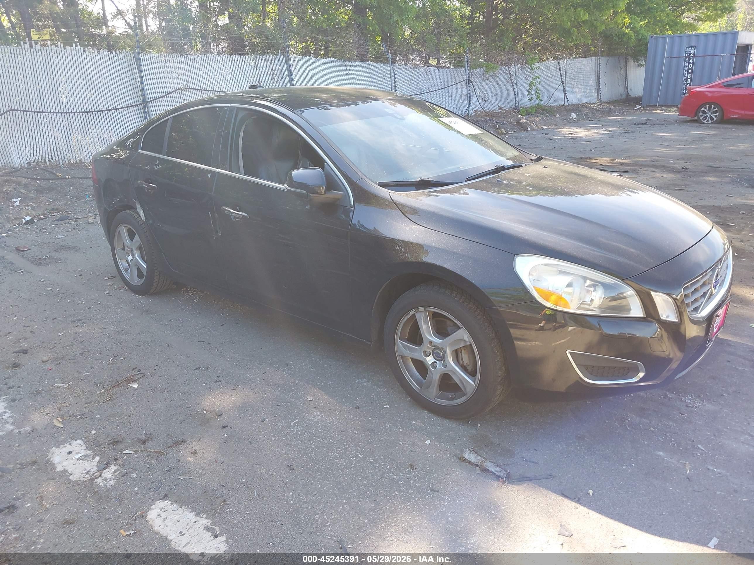 2012 Volvo S60 T5 Black vin: YV1622FS5C2136586