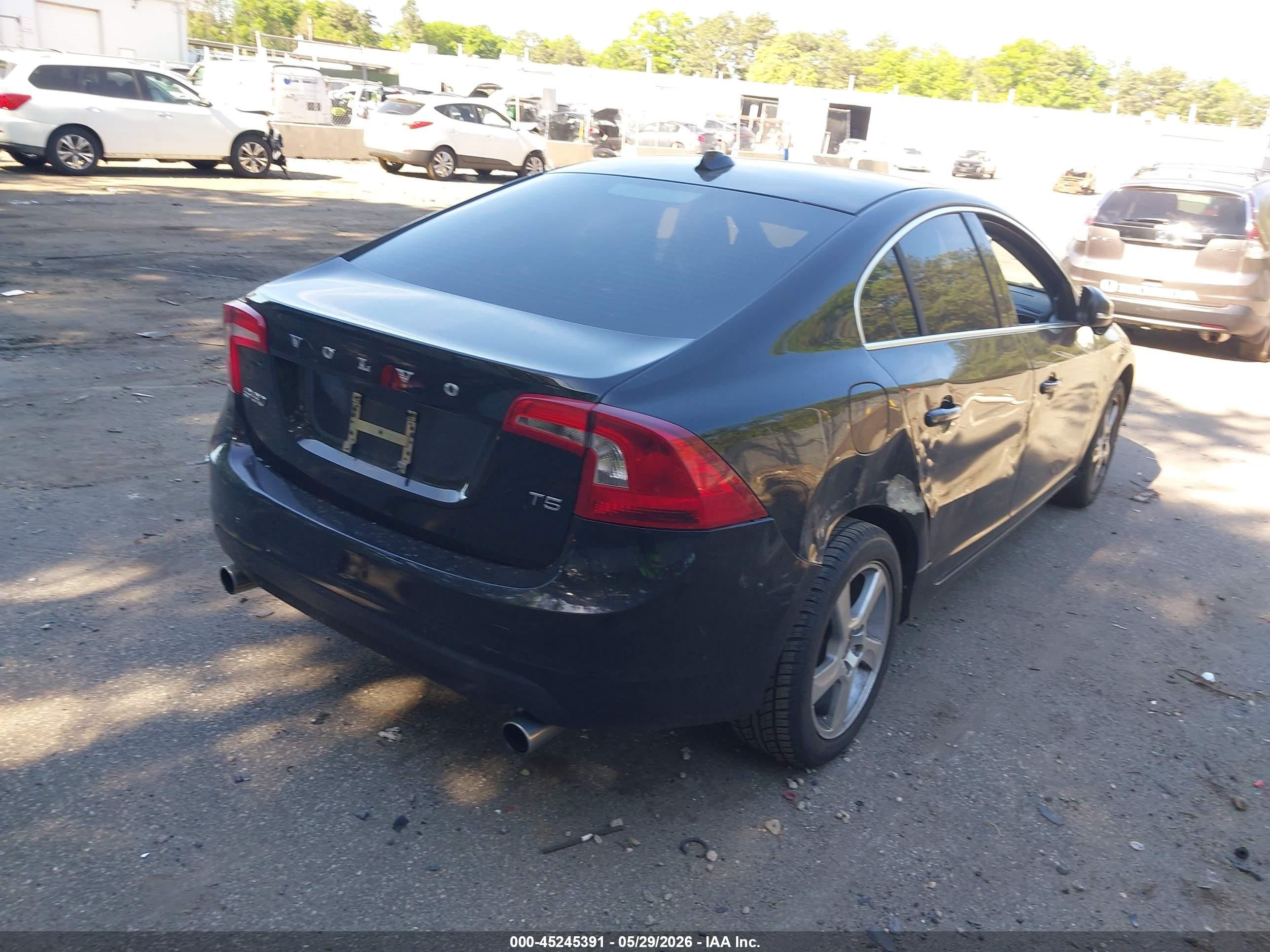 2012 Volvo S60 T5 Black vin: YV1622FS5C2136586