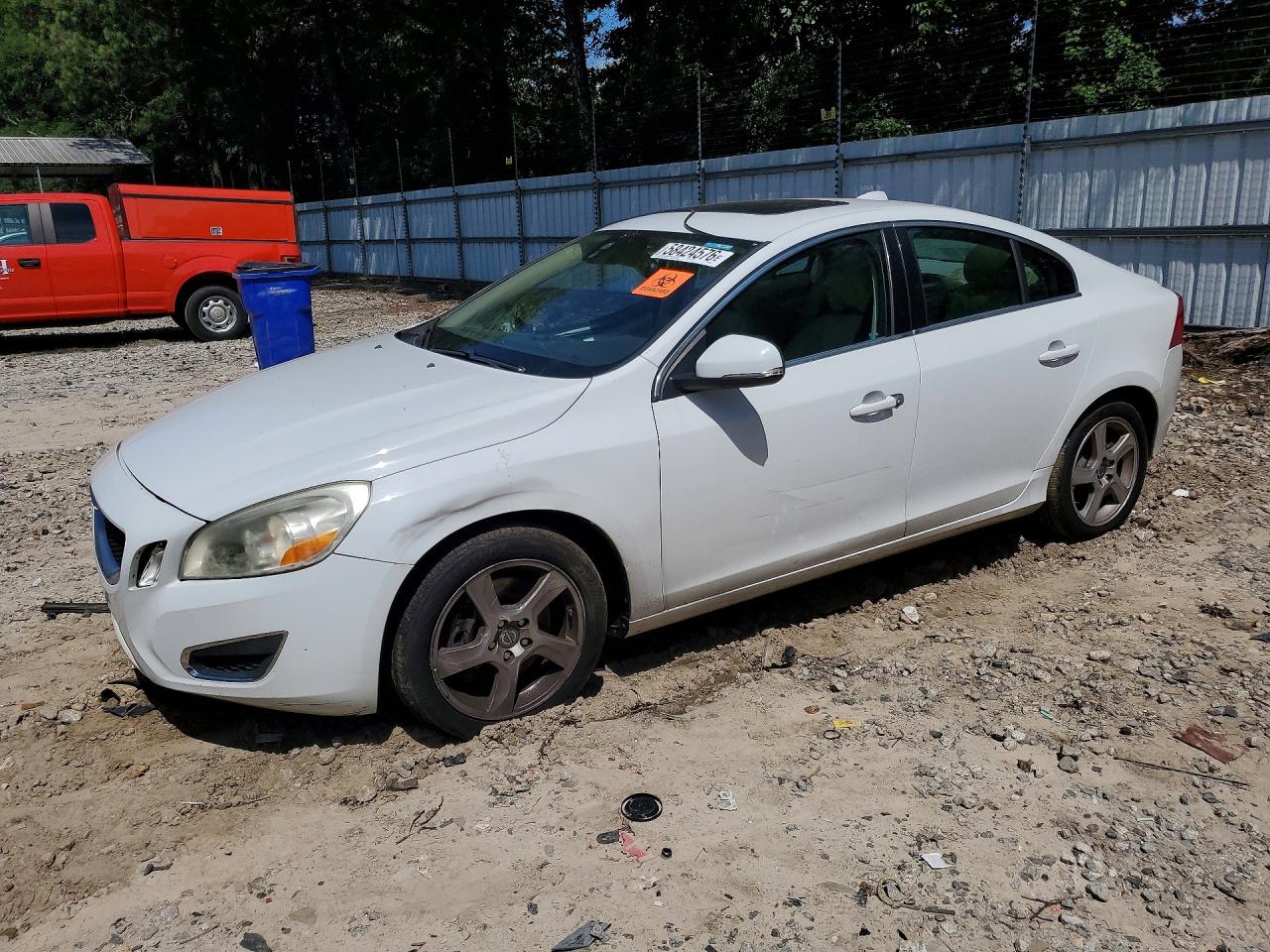 2012 Volvo S60 T5 White vin: YV1622FS6C2029191