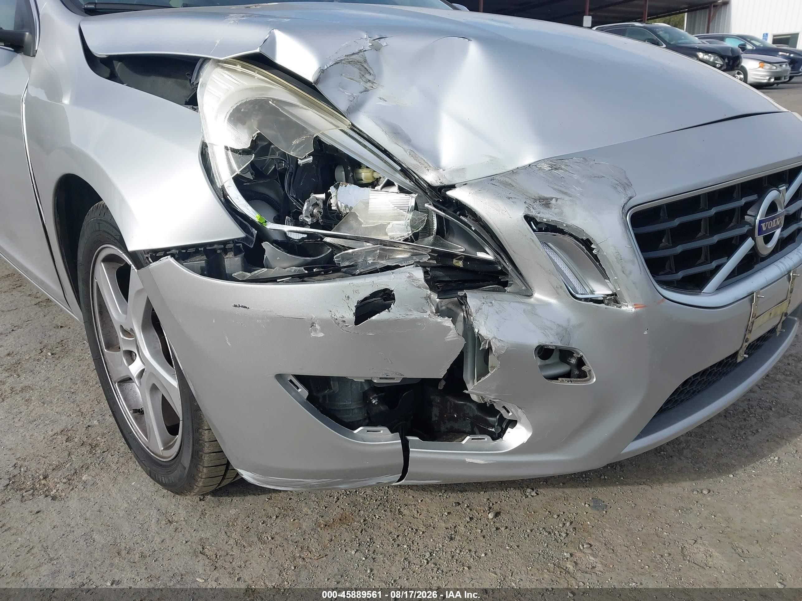 2012 Volvo S60 T5/t5 W/moonroof Gray vin: YV1622FS6C2050168