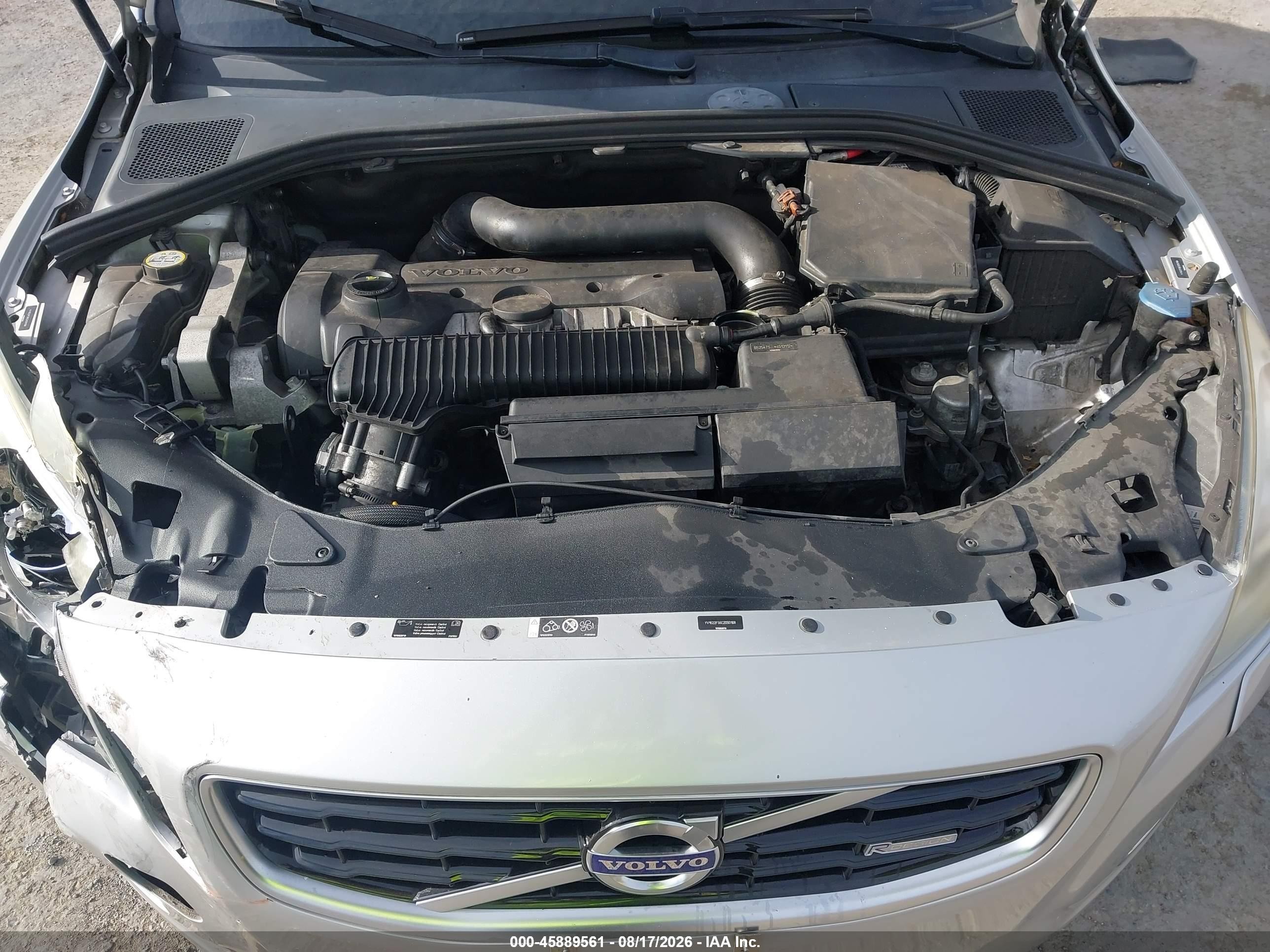 2012 Volvo S60 T5/t5 W/moonroof Gray vin: YV1622FS6C2050168