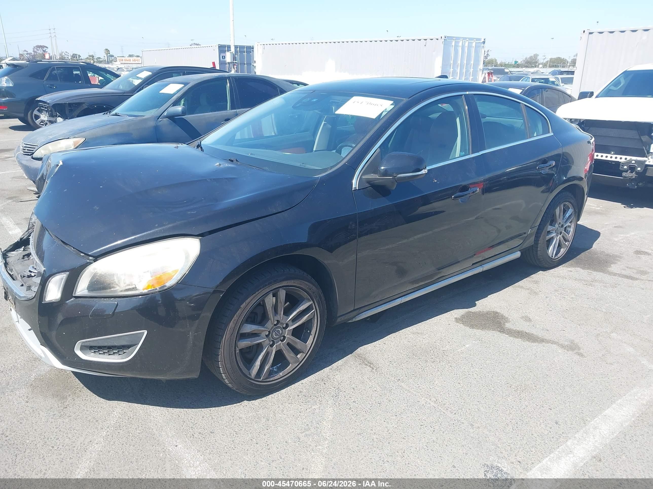 2012 Volvo S60 T5 Black vin: YV1622FS6C2084675