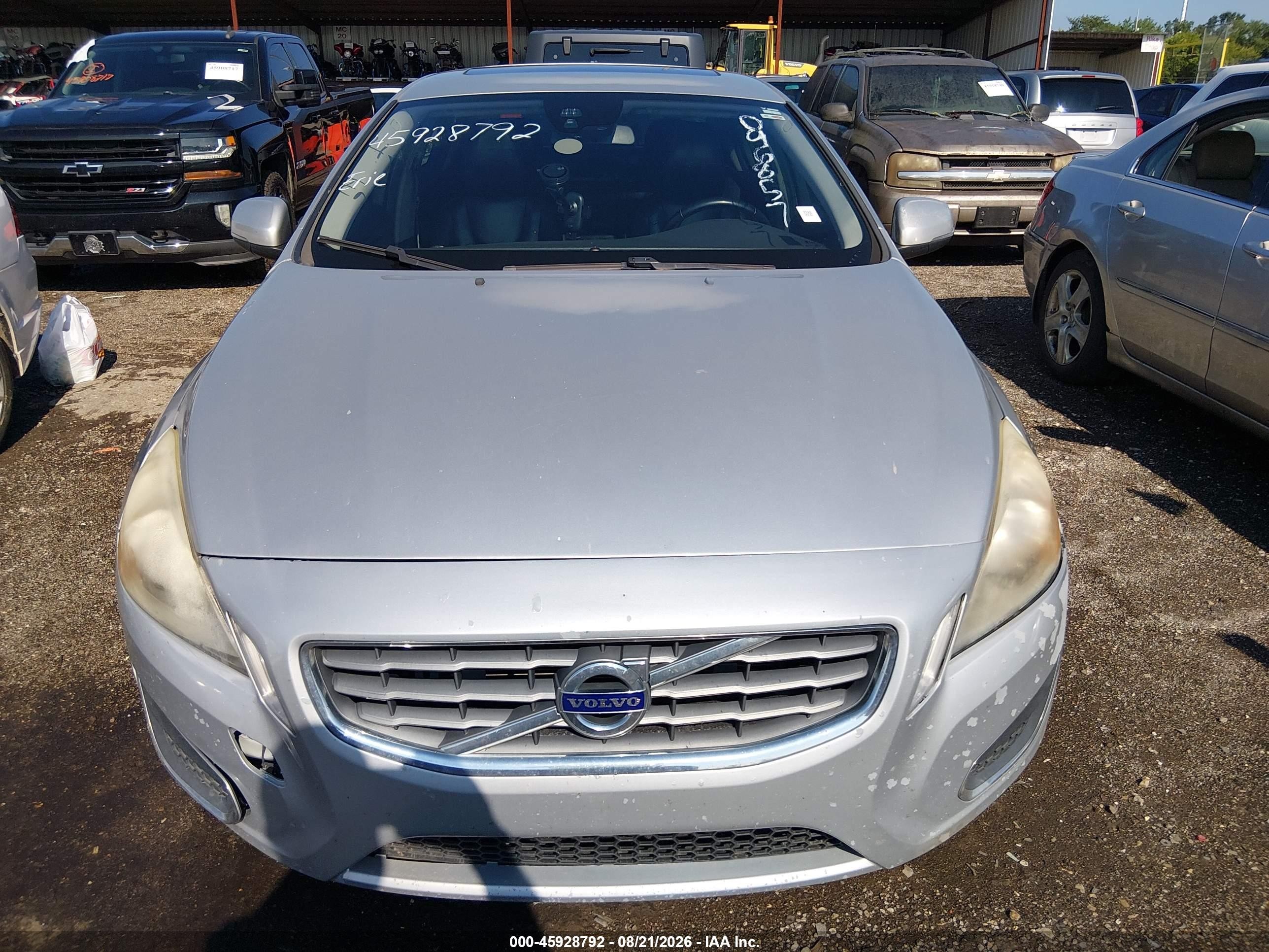 2012 Volvo S60 T5 Silver vin: YV1622FS6C2096857
