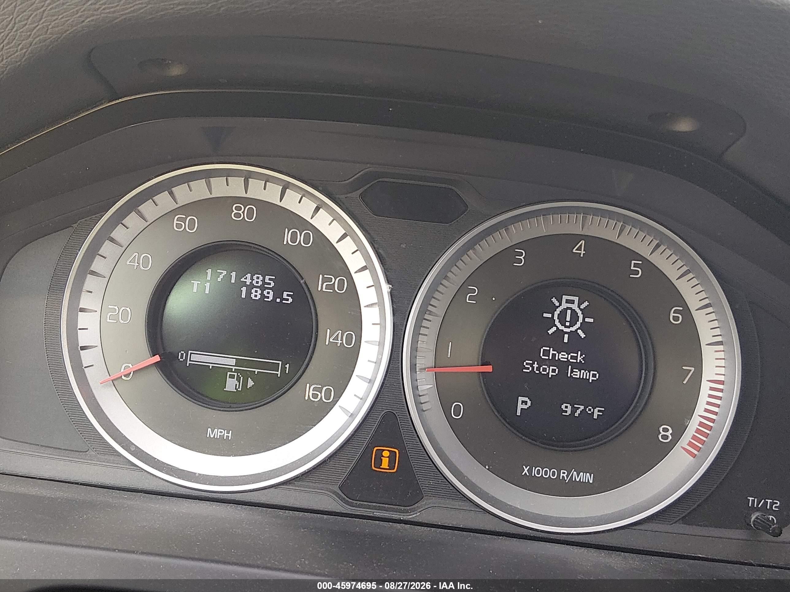 2012 Volvo S60 T5 Gray vin: YV1622FS6C2107839