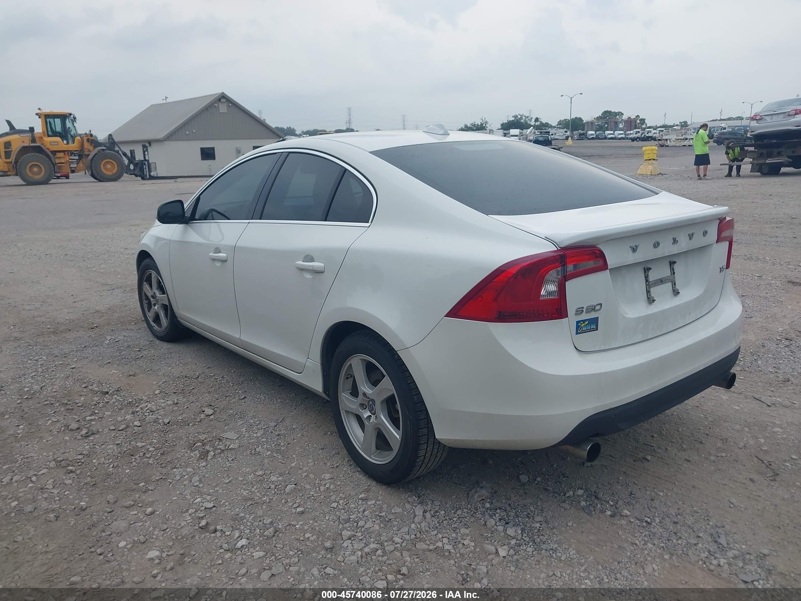 2012 Volvo S60 T5/t5 W/moonroof White vin: YV1622FS6C2134166