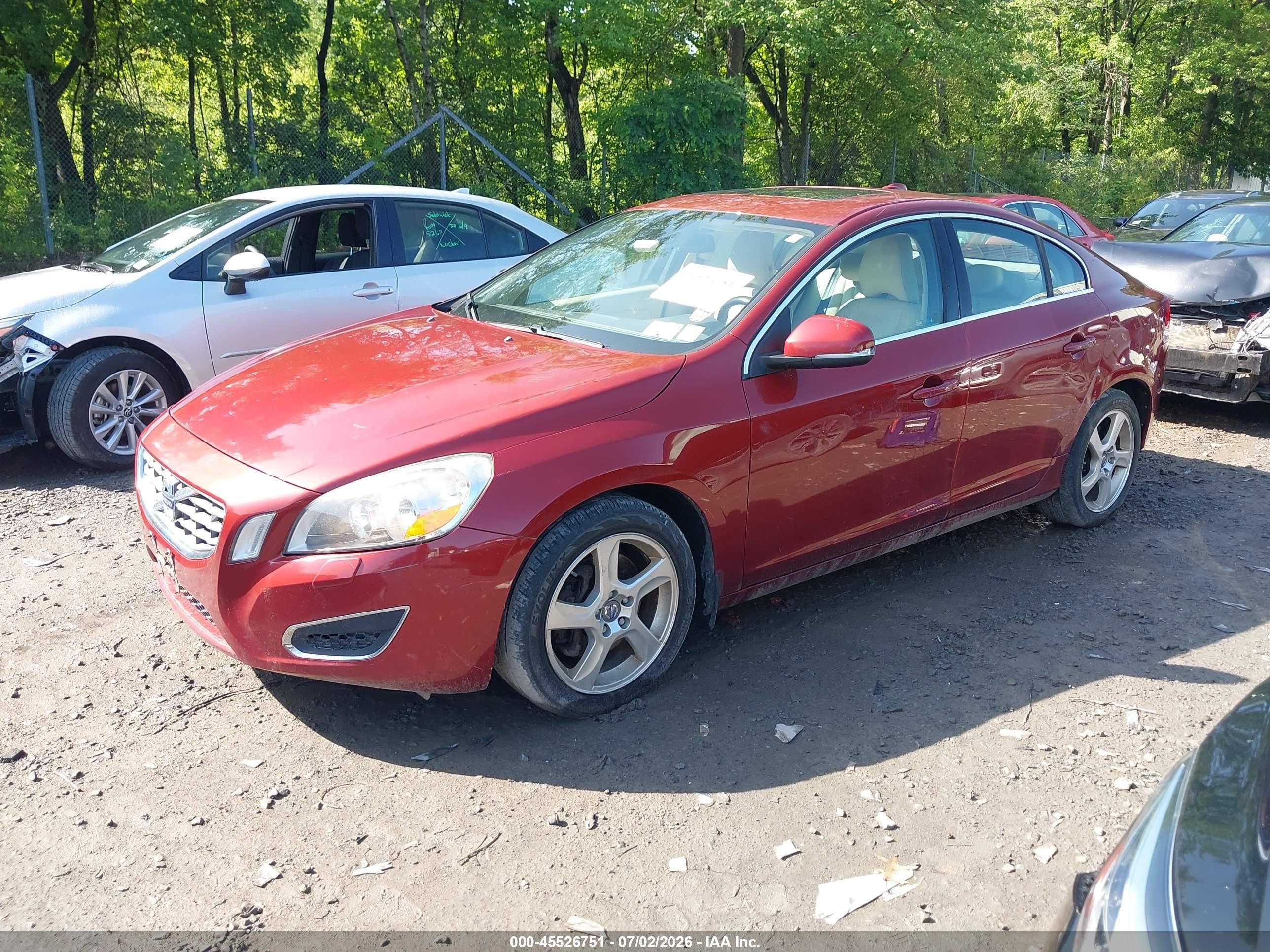 2012 Volvo S60 T5 Maroon vin: YV1622FS7C2107851