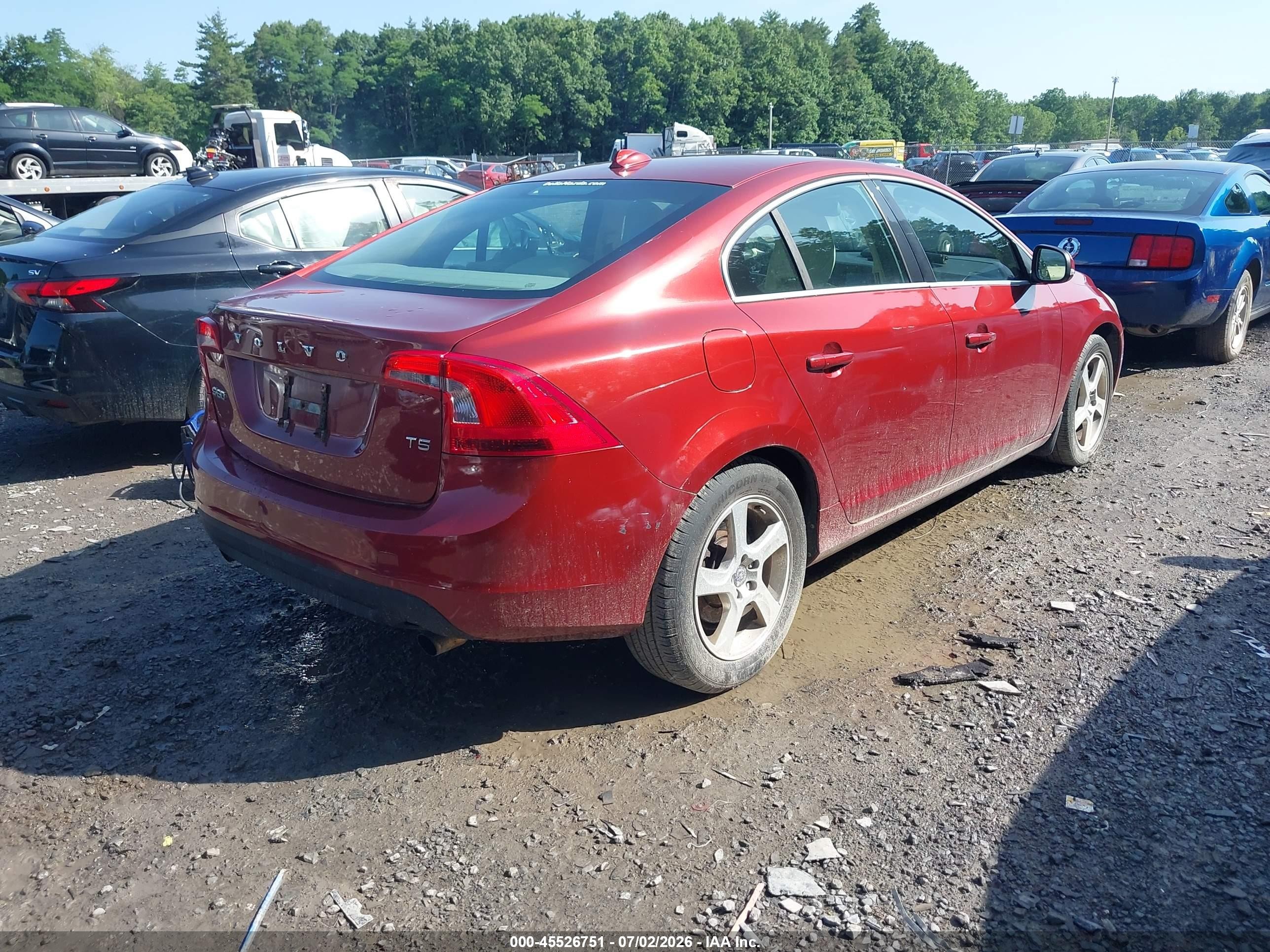 2012 Volvo S60 T5 Maroon vin: YV1622FS7C2107851