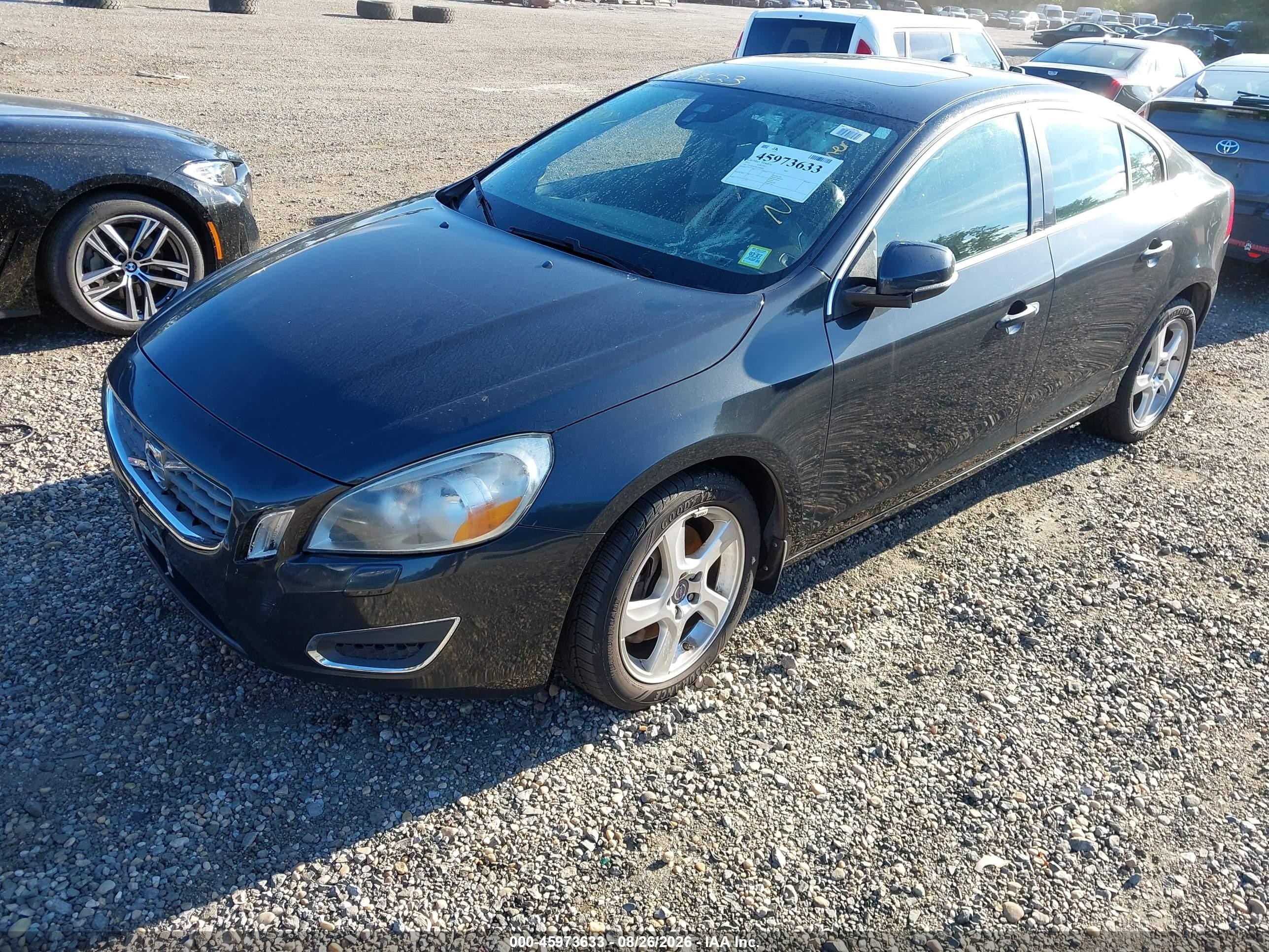 2012 Volvo S60 T5 Black vin: YV1622FS7C2120504
