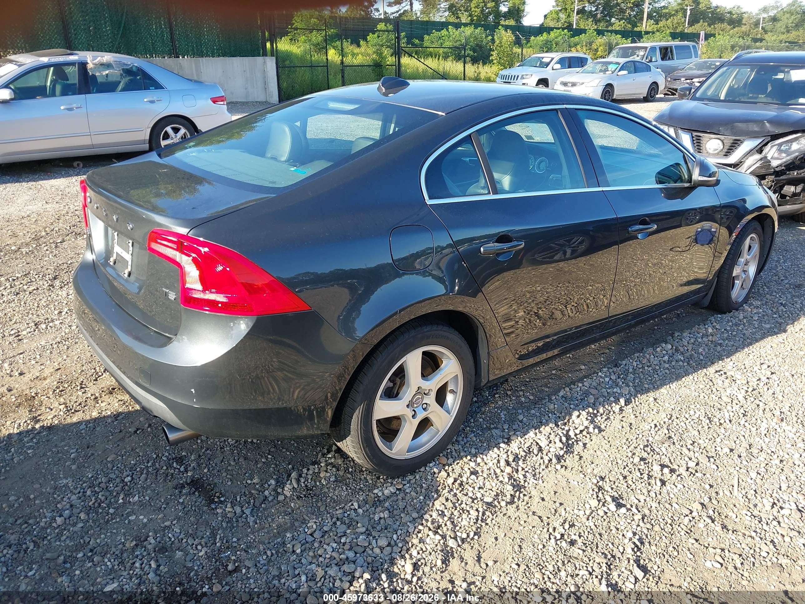 2012 Volvo S60 T5 Black vin: YV1622FS7C2120504