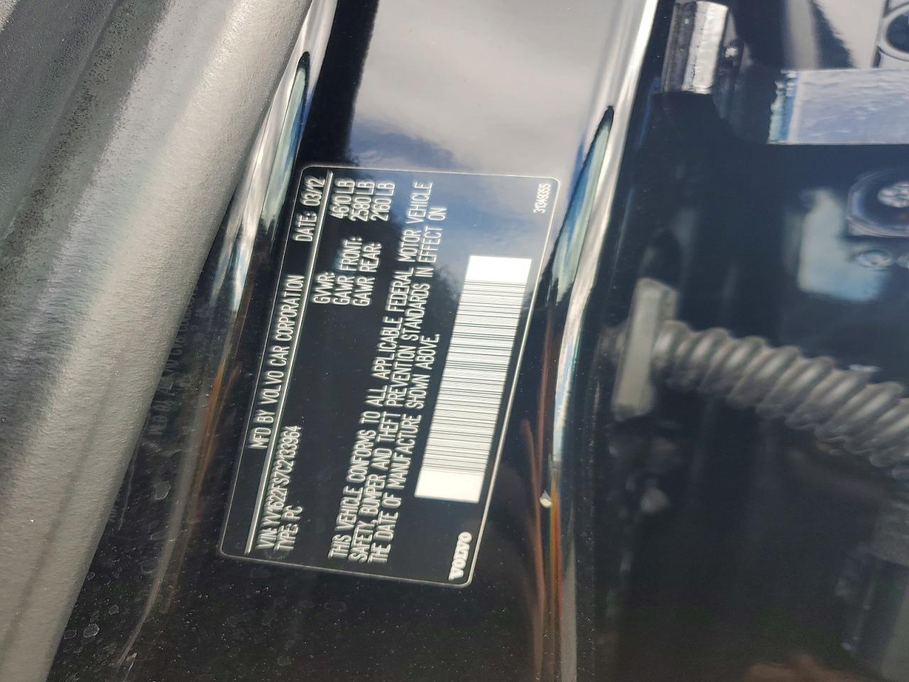 2012 Volvo S60 T5 Black vin: YV1622FS7C2133964