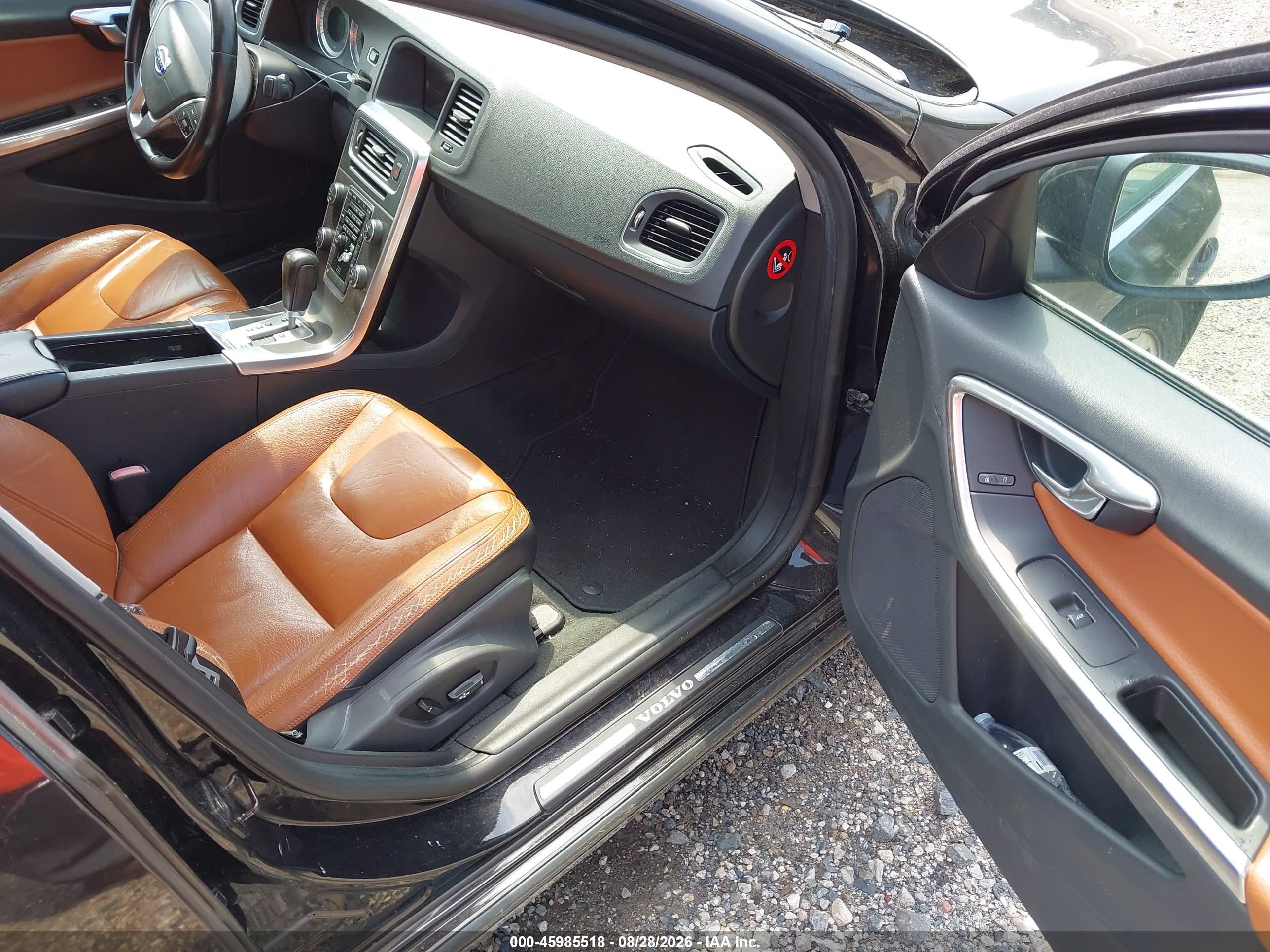 2012 Volvo S60 T5 Black vin: YV1622FS8C2045800