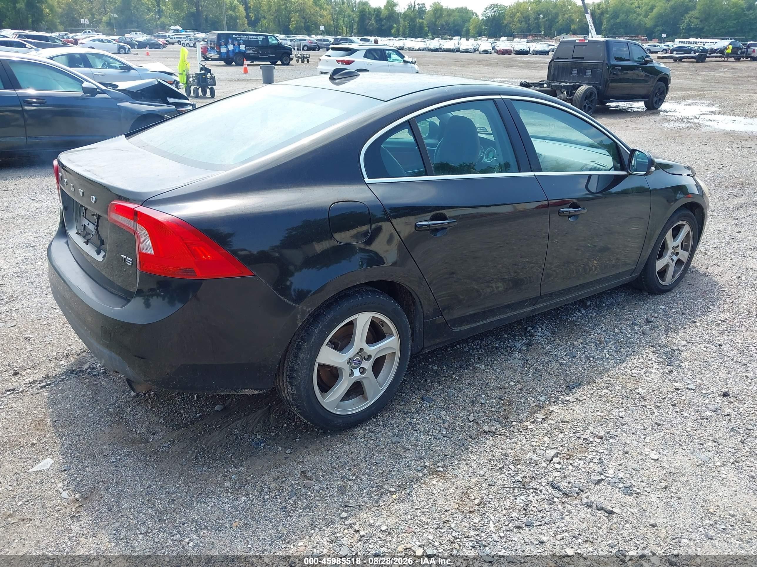 2012 Volvo S60 T5 Black vin: YV1622FS8C2045800