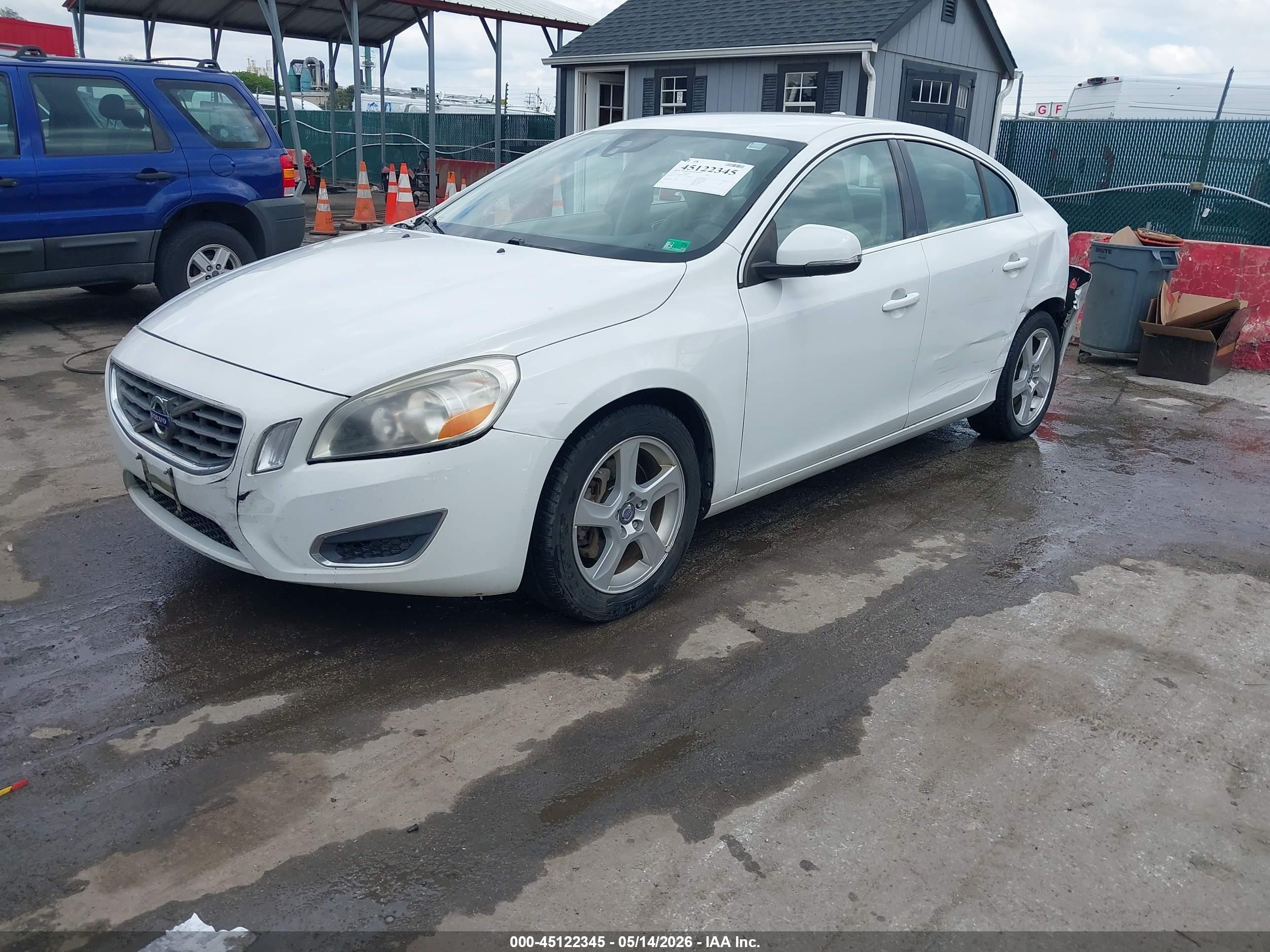 2012 Volvo S60 T5 White vin: YV1622FS9C2080961