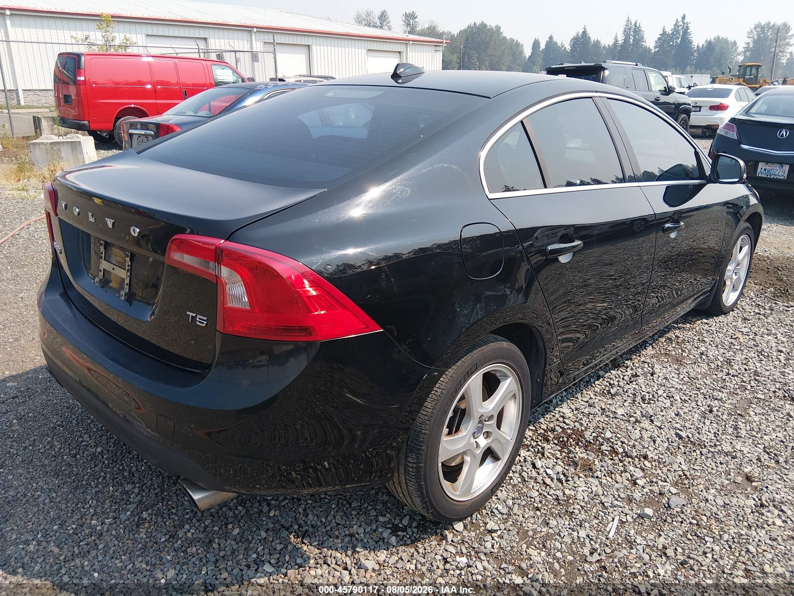 2012 Volvo S60 T5/t5 W/moonroof Black vin: YV1622FS9C2103087