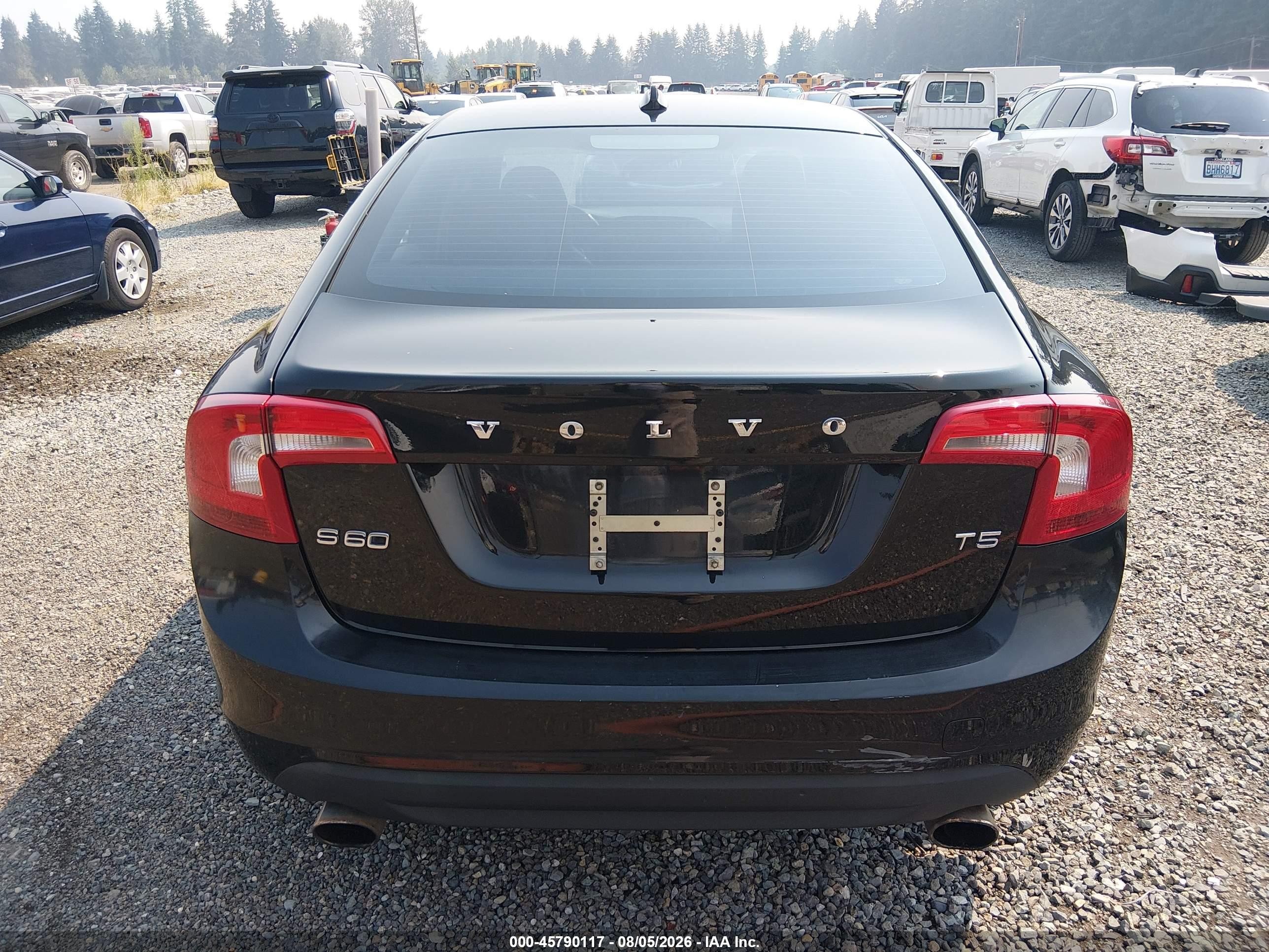 2012 Volvo S60 T5/t5 W/moonroof Black vin: YV1622FS9C2103087