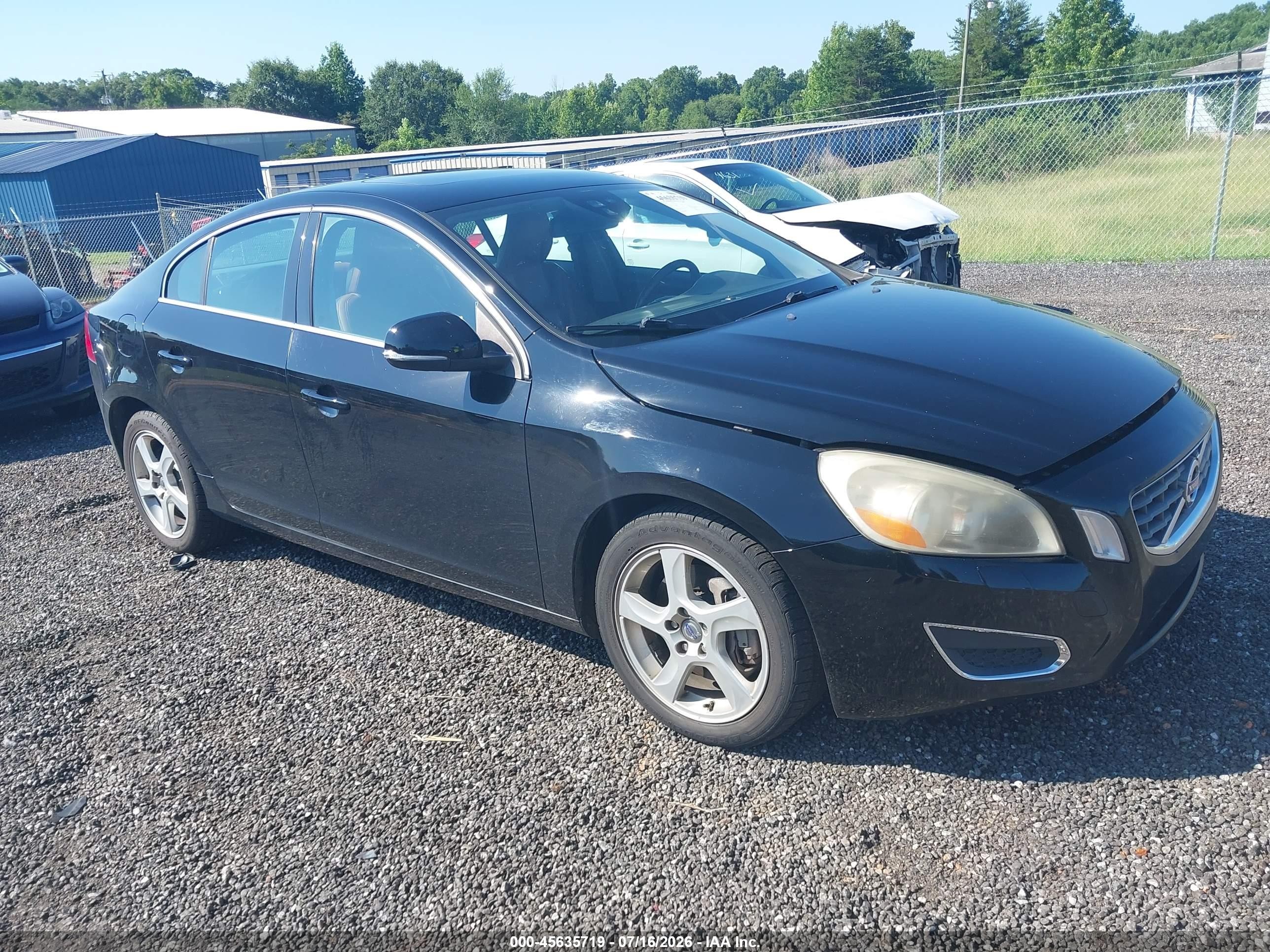 2012 Volvo S60 T5 Black vin: YV1622FSXC2029159