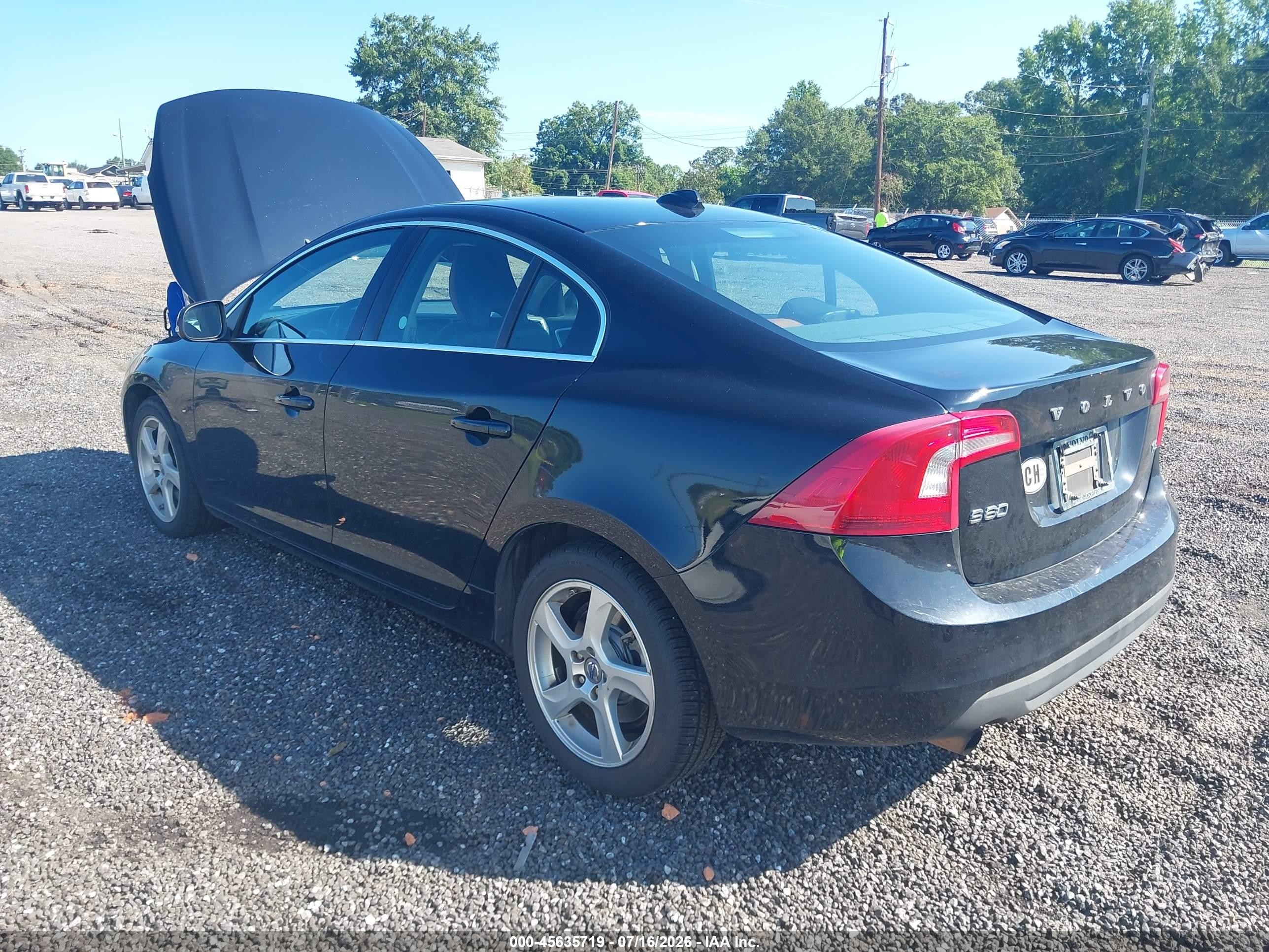2012 Volvo S60 T5 Black vin: YV1622FSXC2029159