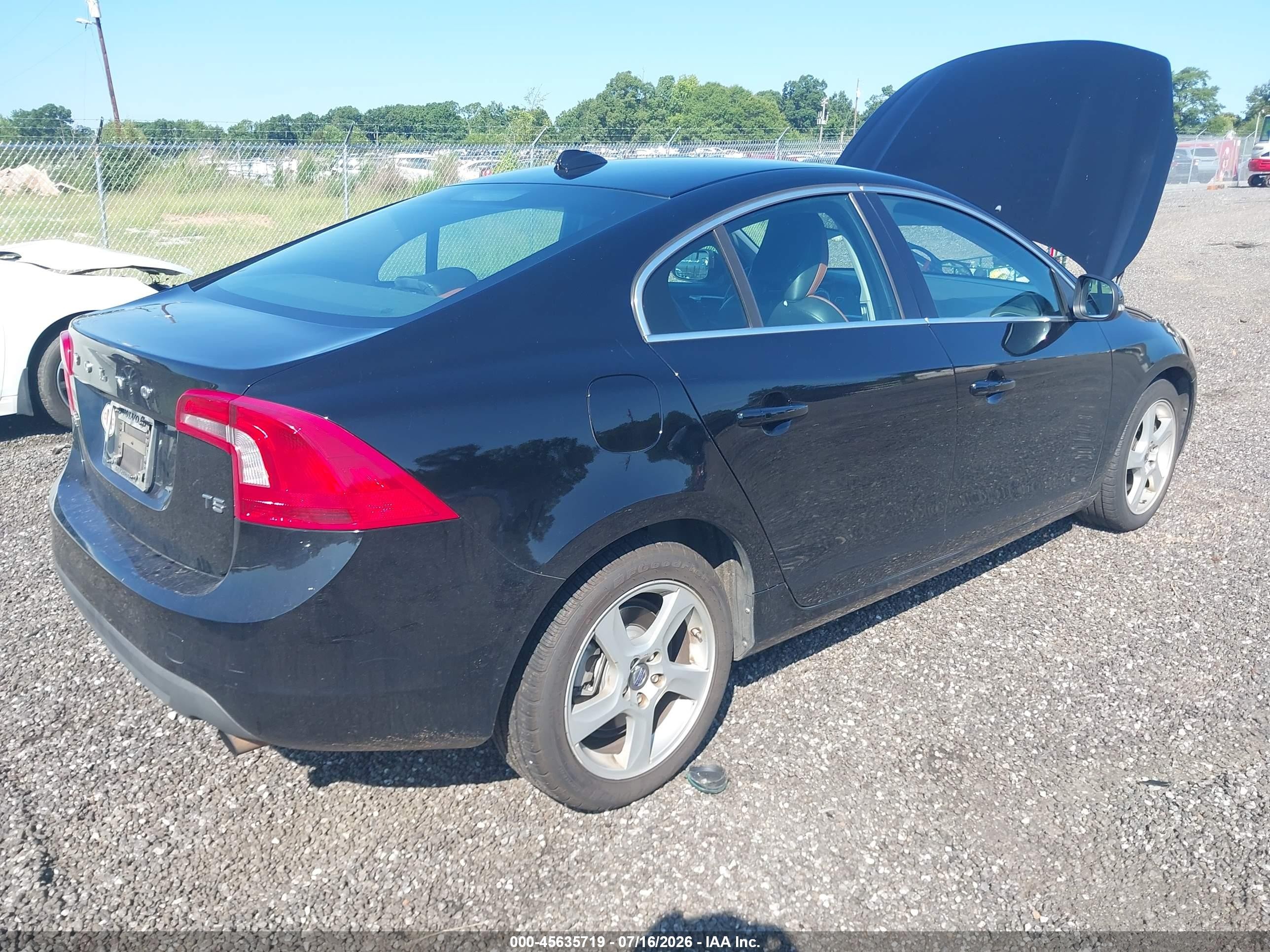2012 Volvo S60 T5 Black vin: YV1622FSXC2029159