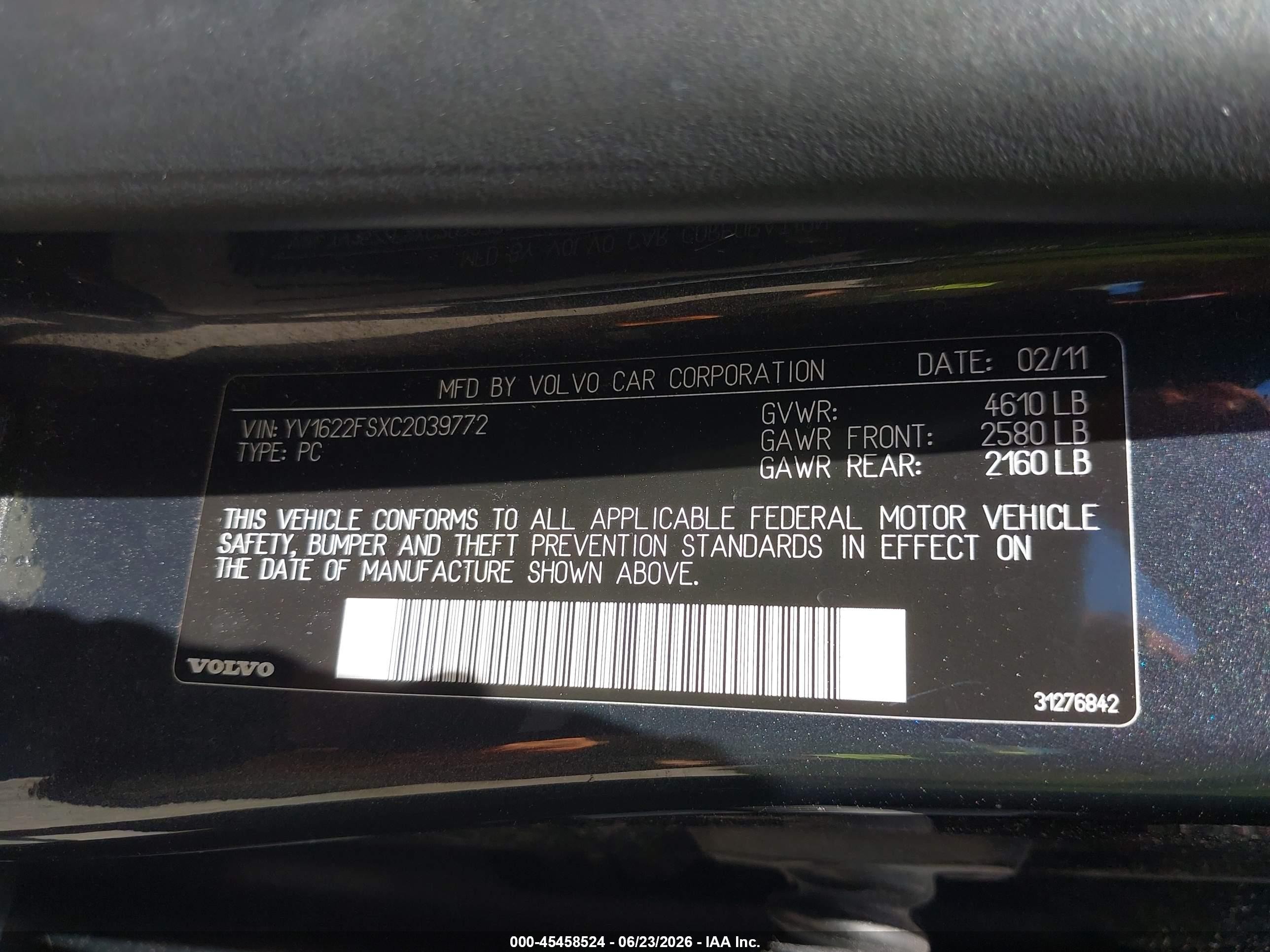 2012 Volvo S60 T5 Gray vin: YV1622FSXC2039772