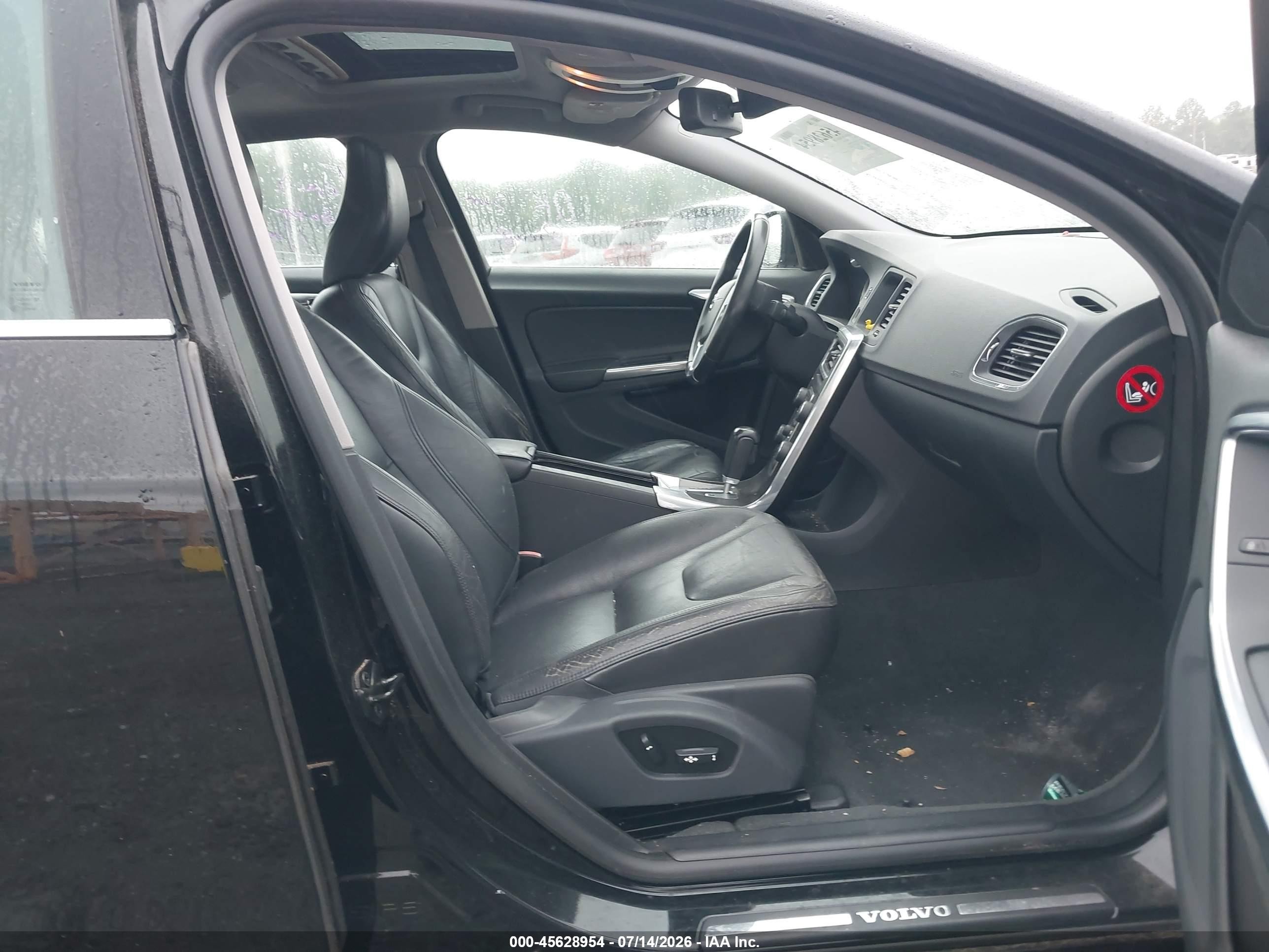 2012 Volvo S60 T5 Black vin: YV1622FSXC2056040