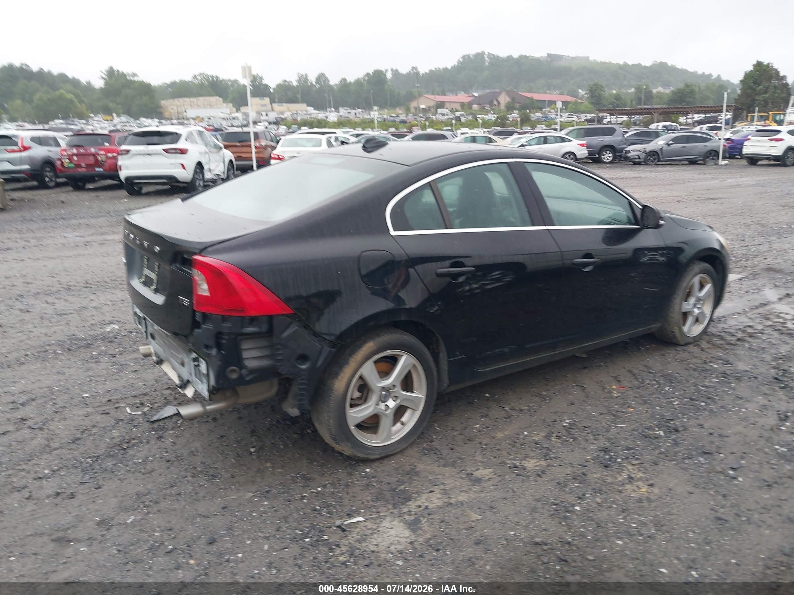 2012 Volvo S60 T5 Black vin: YV1622FSXC2056040