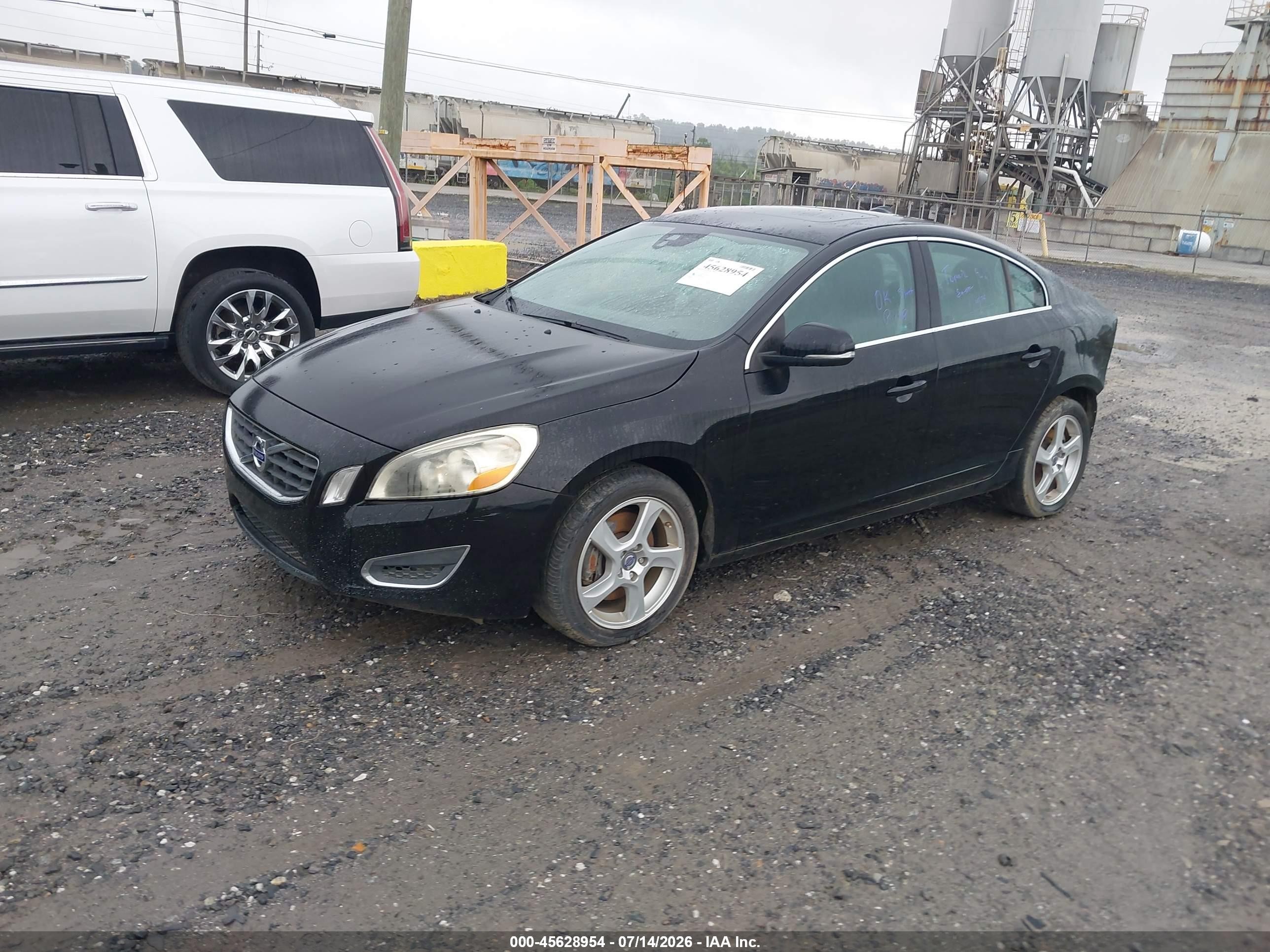 2012 Volvo S60 T5 Black vin: YV1622FSXC2056040