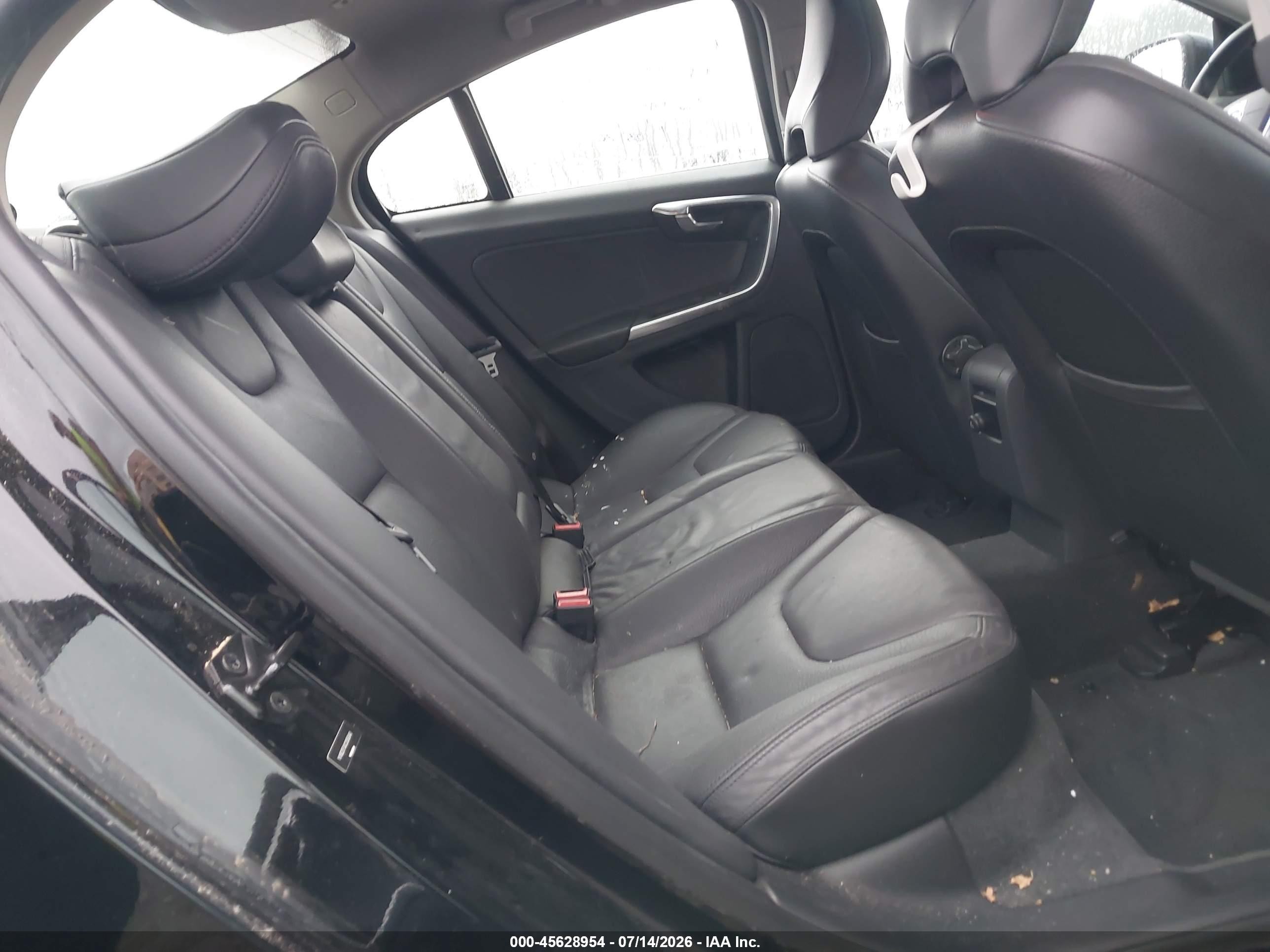 2012 Volvo S60 T5 Black vin: YV1622FSXC2056040